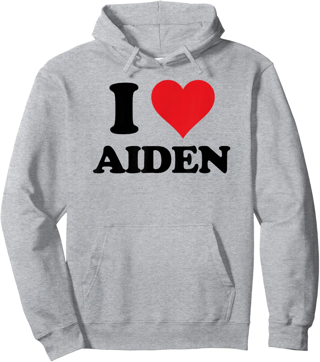 I Heart Aiden First Name I Love Personalized Stuff Hoodie - Hoodie | Ash