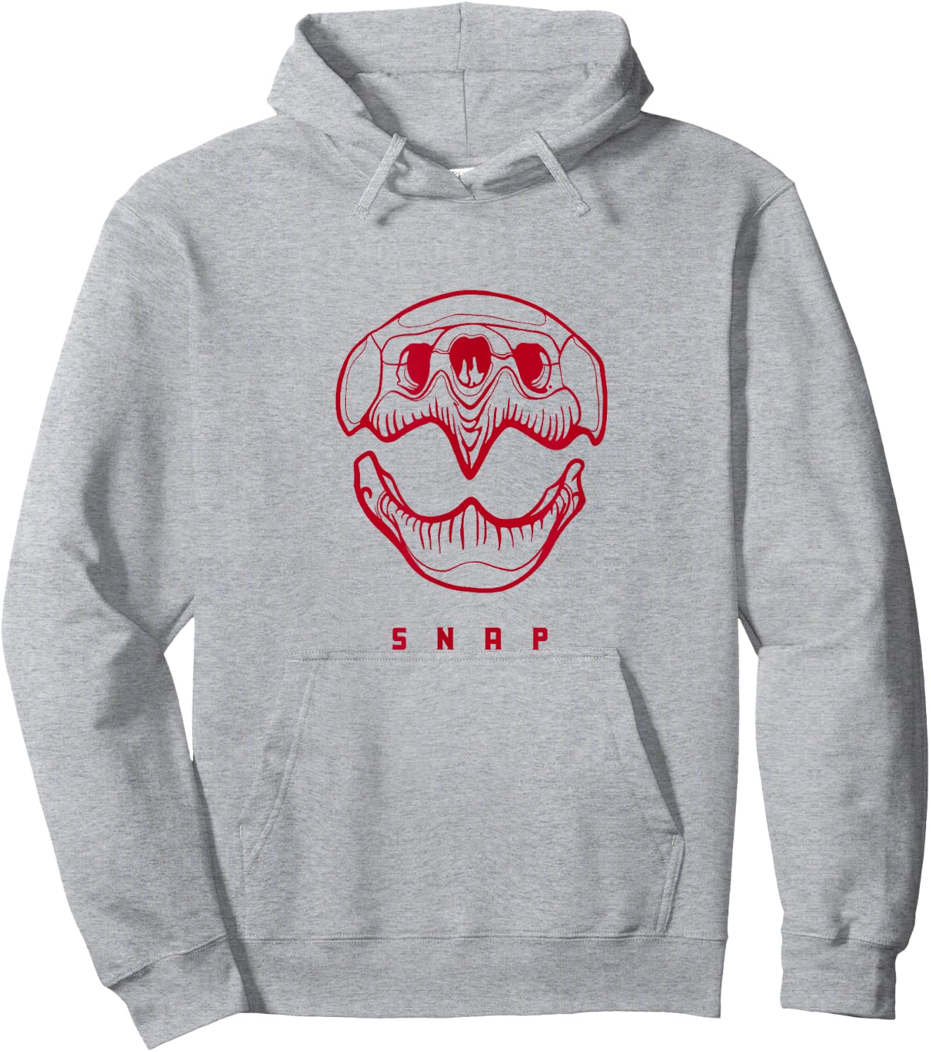 Alligator snapping turtle skull. Design for reptile lovers Hoodie - Hoodie | Ash