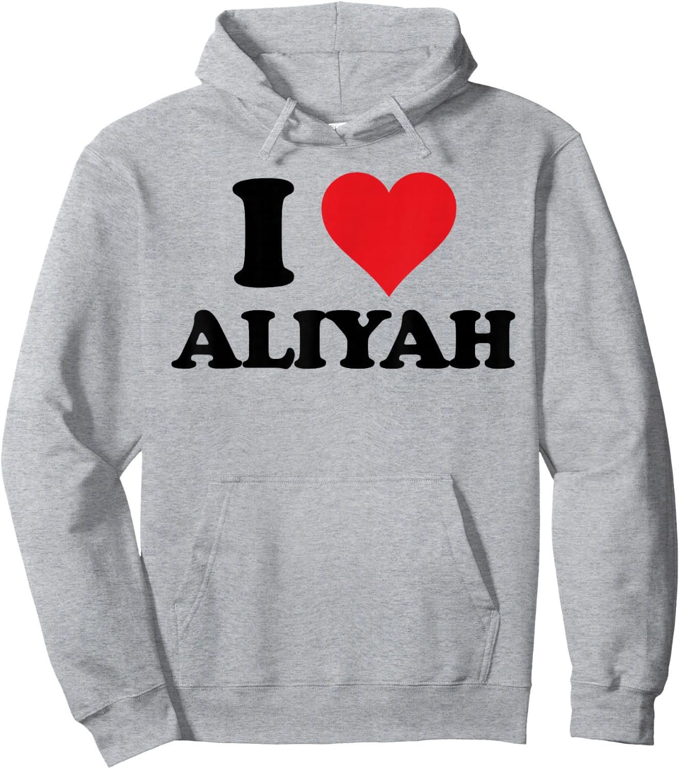 I Heart Aliyah First Name I Love Personalized Stuff Hoodie - Hoodie | Ash