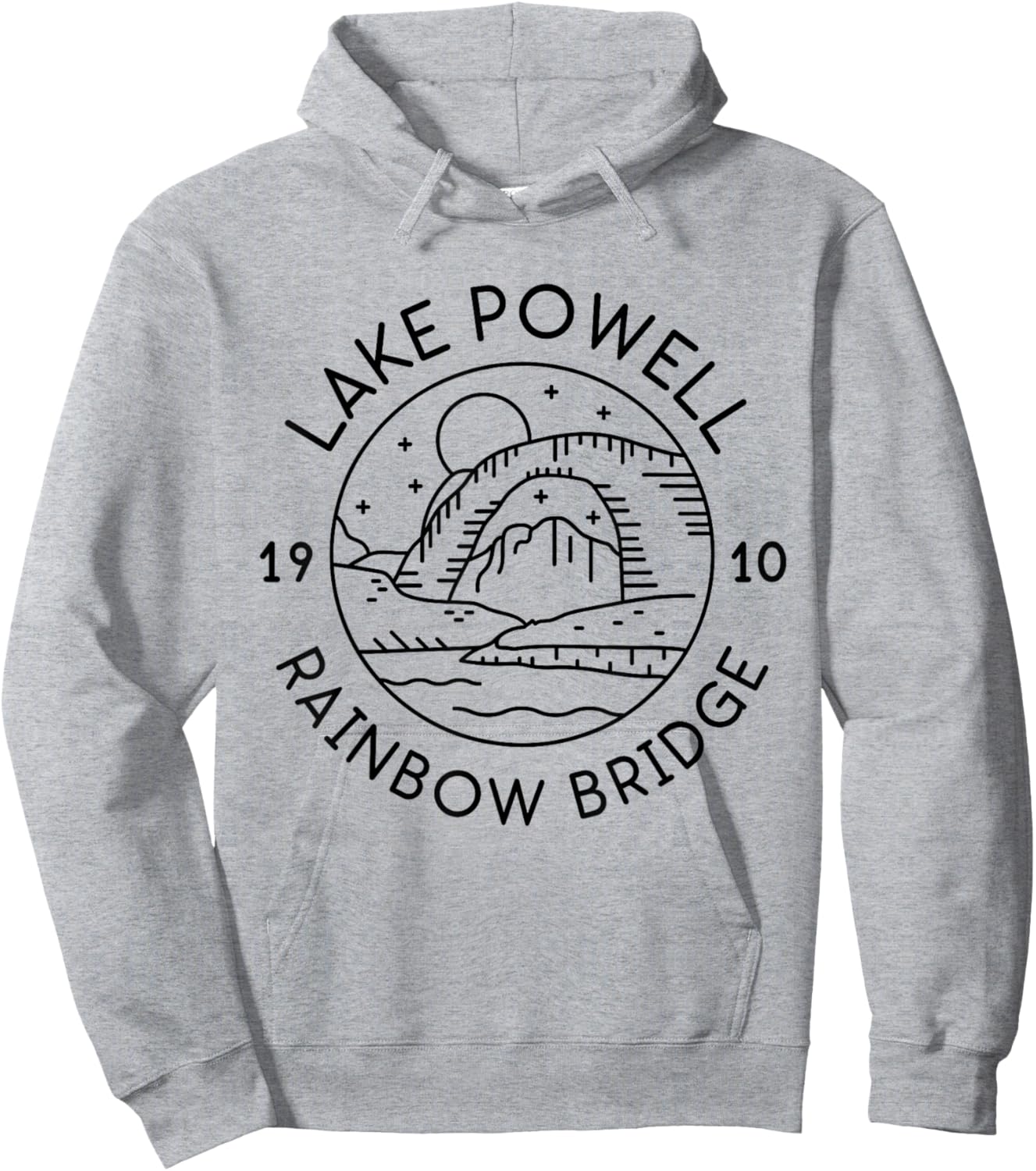 Lake Powell National Park 1910 Rainbow Bridge Monument Hoodie - Hoodie | Ash