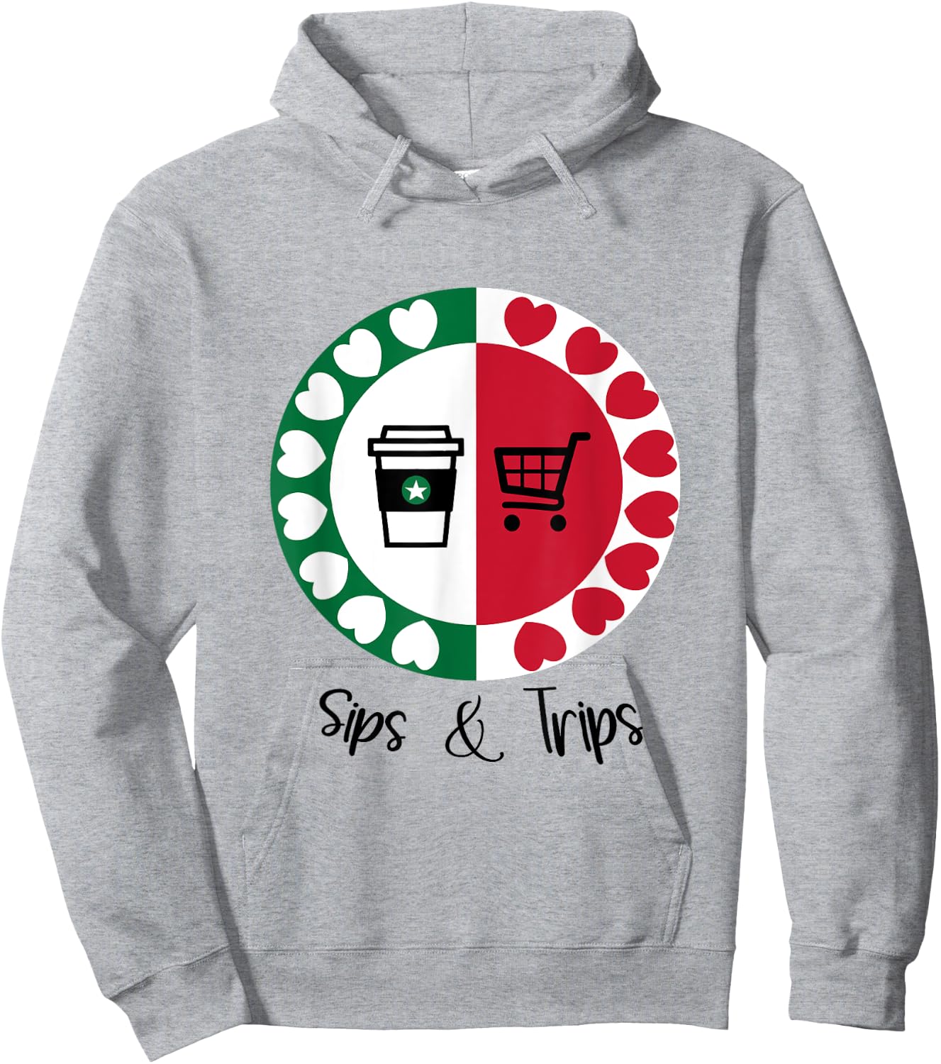 Coffee Sips and Shopping Trips Hoodie - Hoodie | Ash