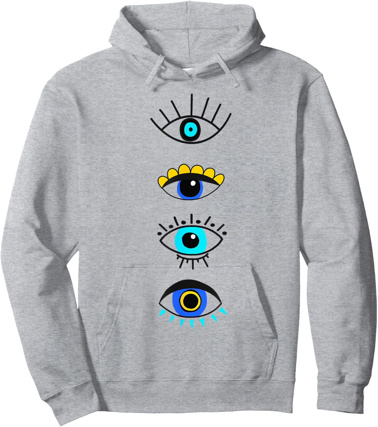 Evil Eye Curse Protection Seeing Eyes Nazar Mati Evil Eye Hoodie - Hoodie | Ash