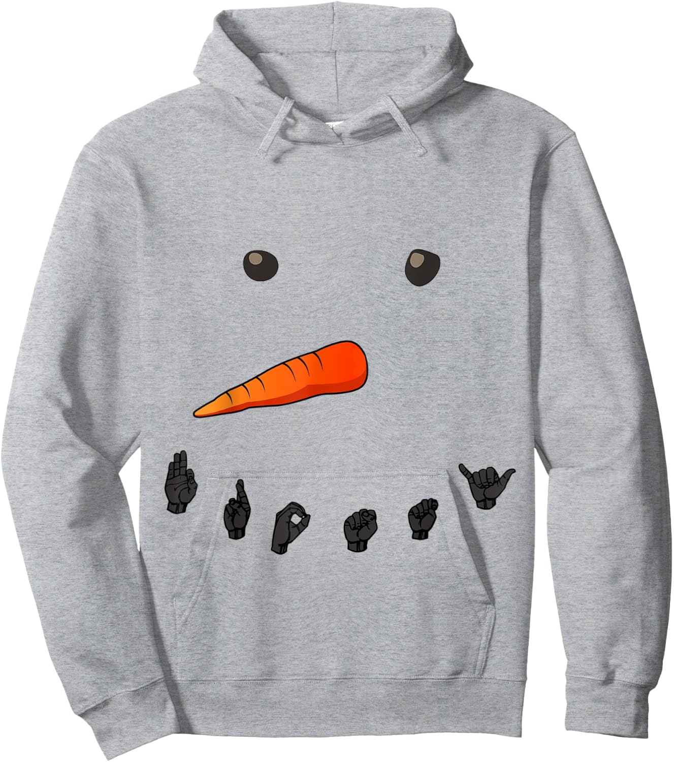 Snow Man Sign Language Teachers Interpreter ASL Hoodie - Hoodie | Ash