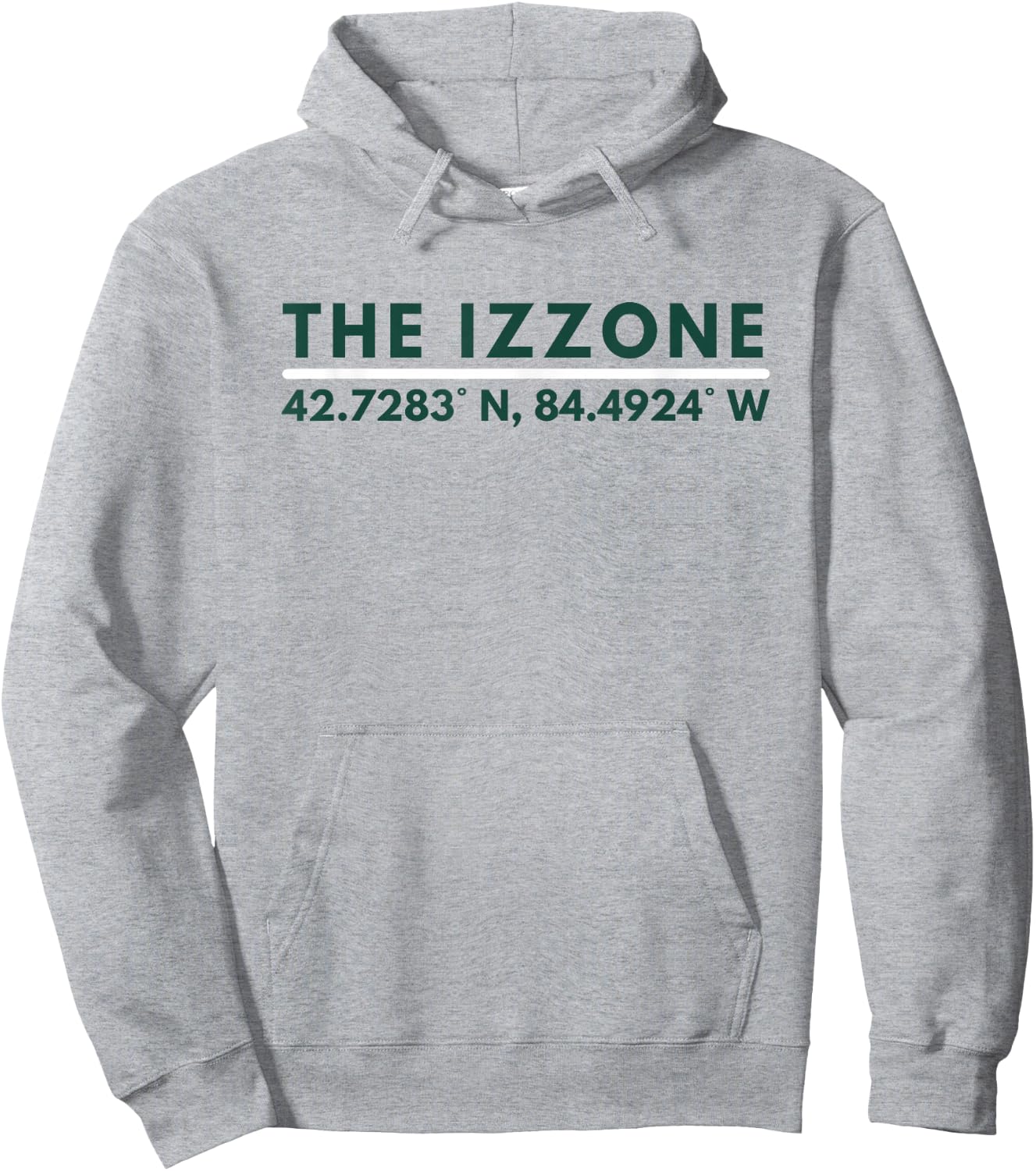 Michigan MI Athletics The Izzone Latitude Longitude Hoodie - Hoodie | Ash