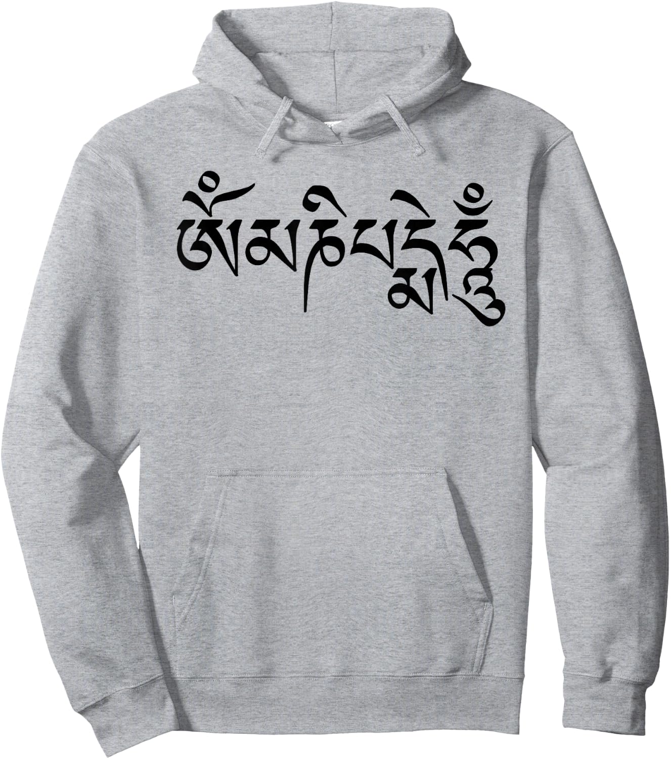 Om Mani Padme Hum- Buddhist Mantra Hoodie - Hoodie | Ash