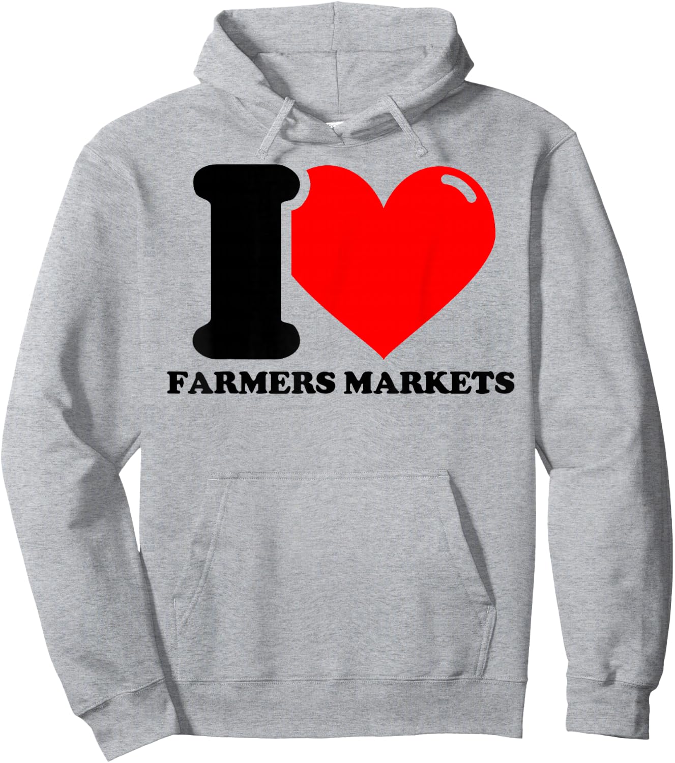 I Love Farmers Markets Hoodie - Hoodie | Ash