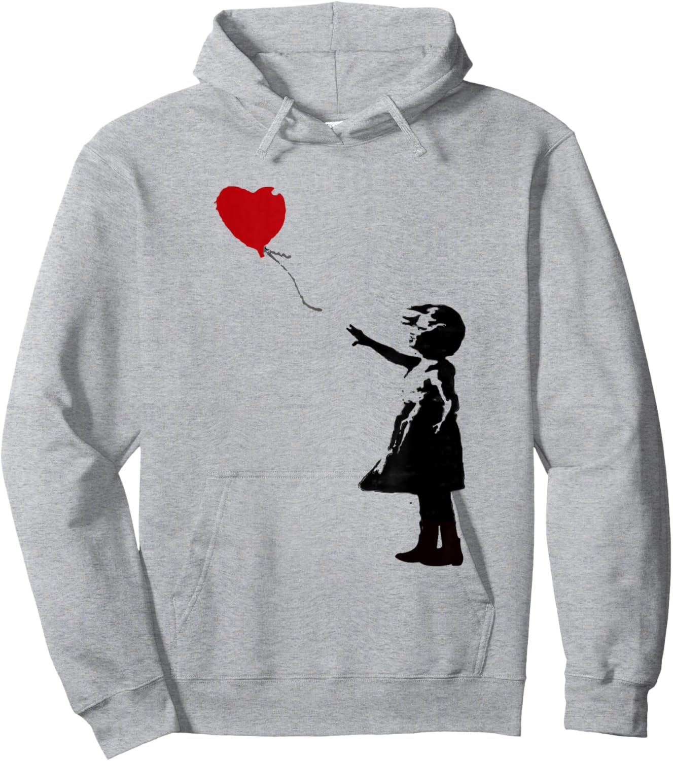 Heart Balloon Girl Hoodie - Hoodie | Ash