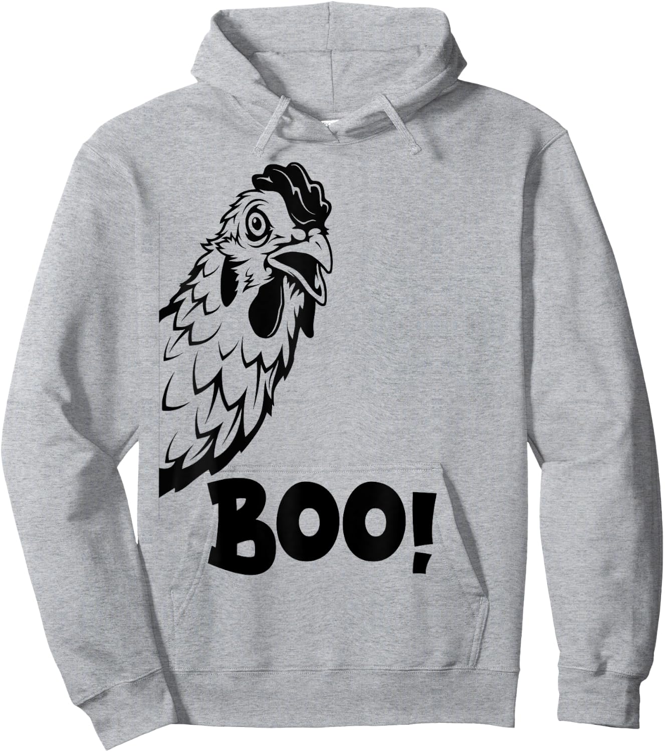 Boo Chiken Shirt Hen Hiding Peekaboo Scary Halloween Chicken Hoodie - Hoodie | Ash