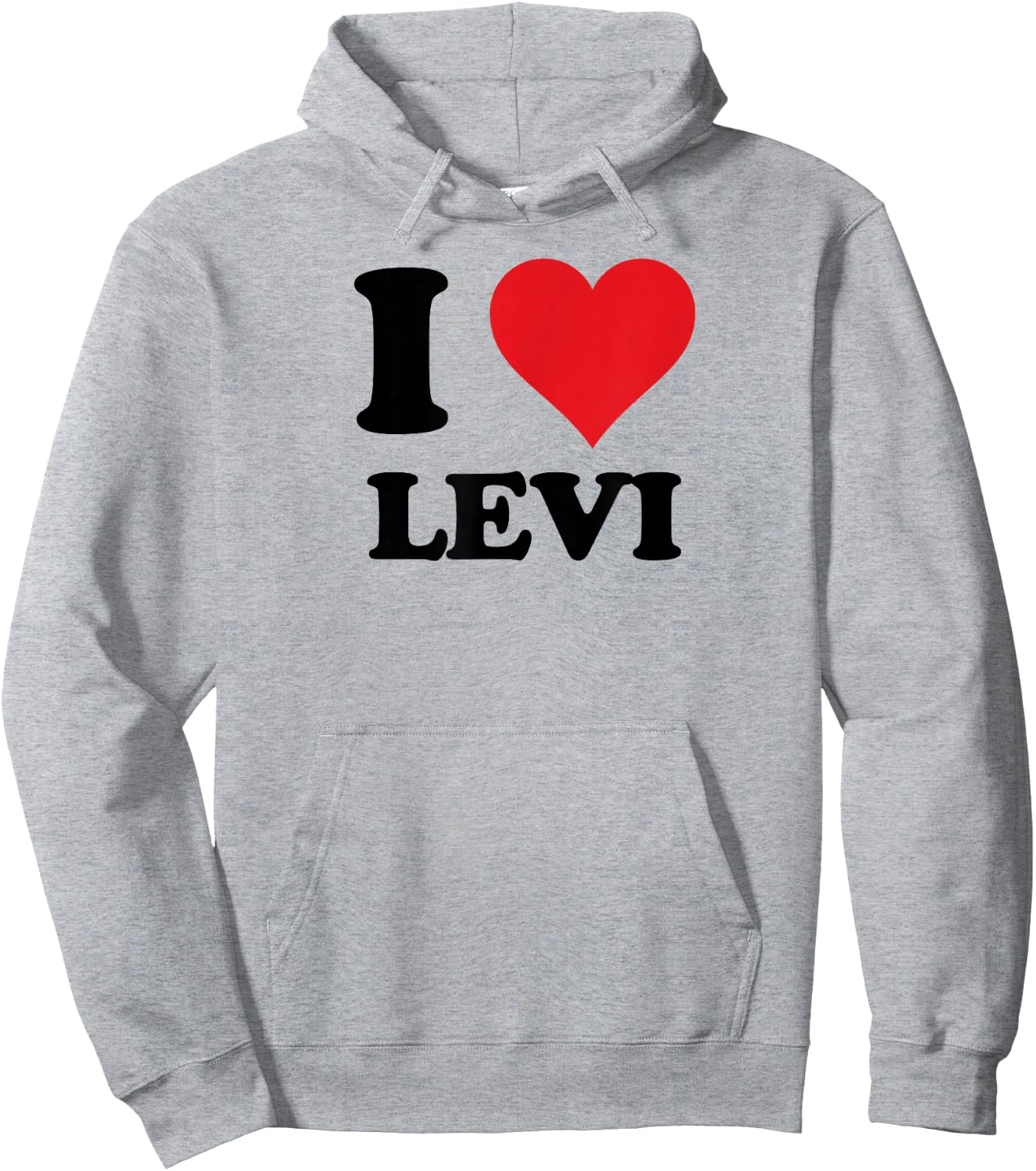 I Heart Levi First Name I Love Personalized Stuff Hoodie - Hoodie | Ash