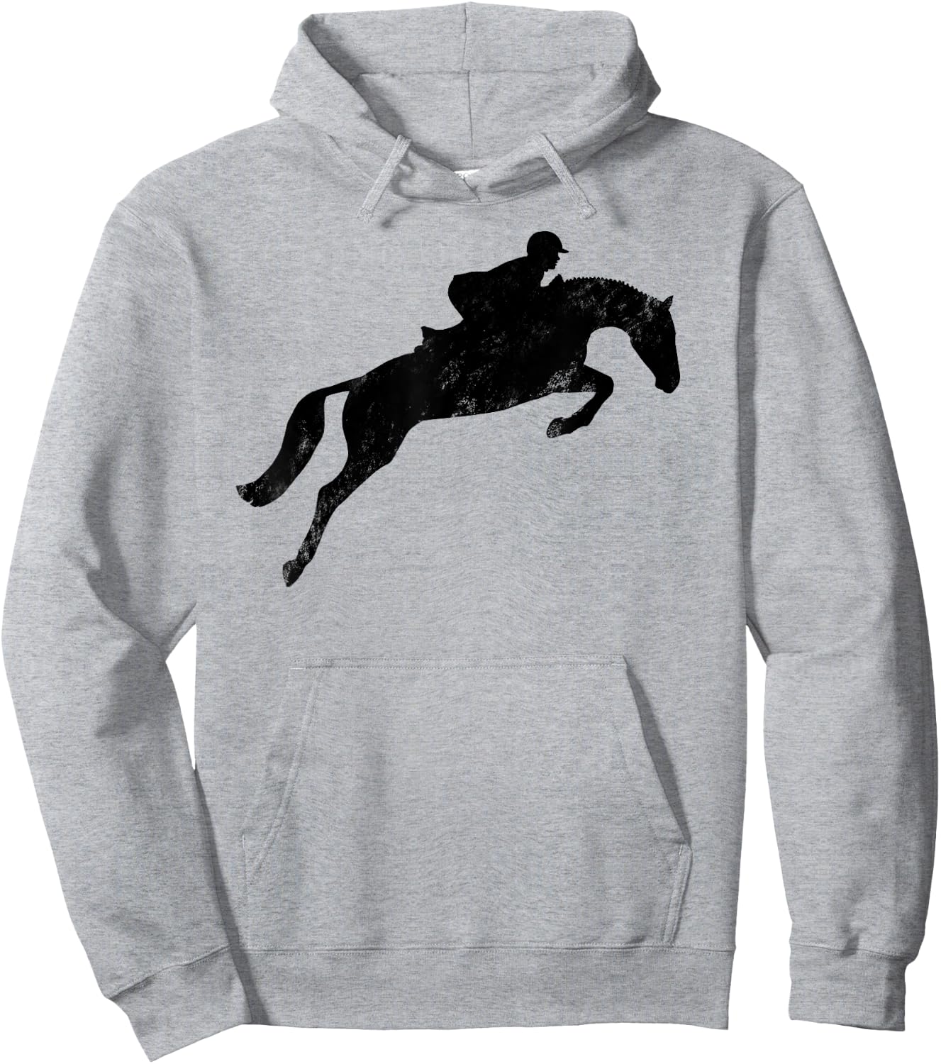 Horse Riding English Equestrian Hunter Jumper Shirt Grunge Hoodie - Hoodie | Ash