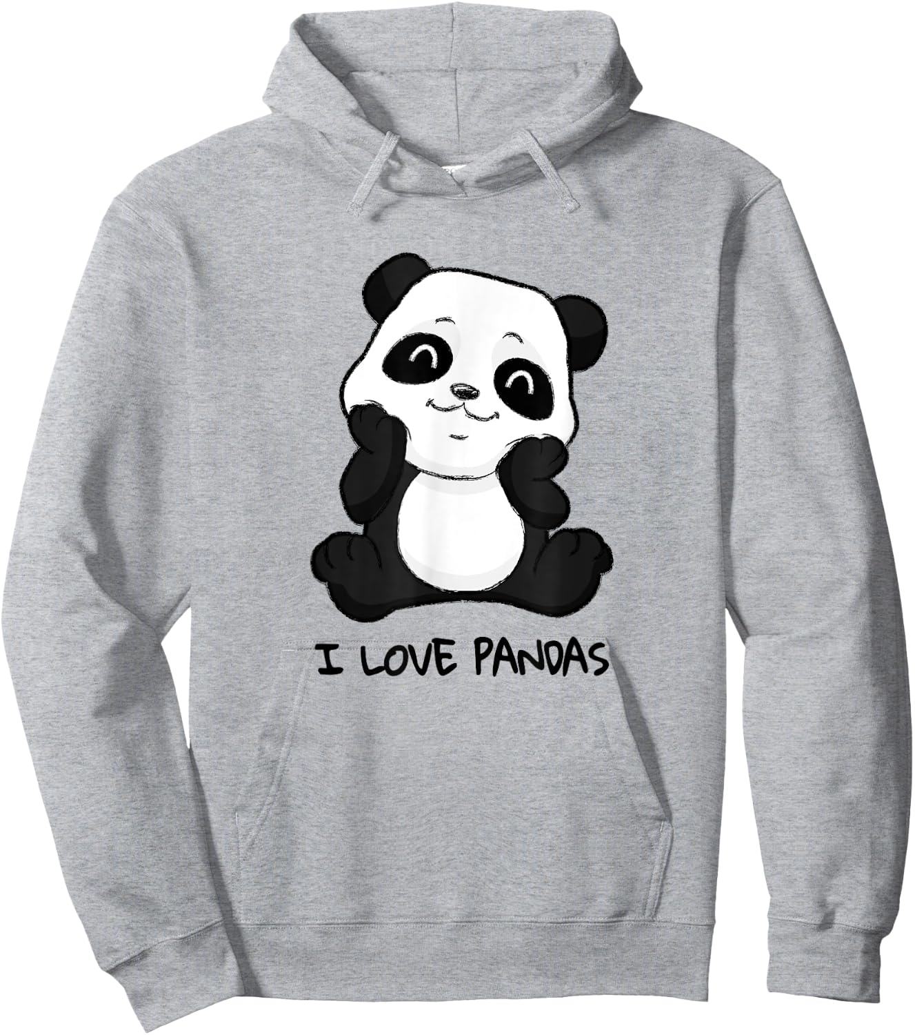 I love Pandas Shirt Sweet Panda bear Baby Panda Girl Hoodie - Hoodie | Ash