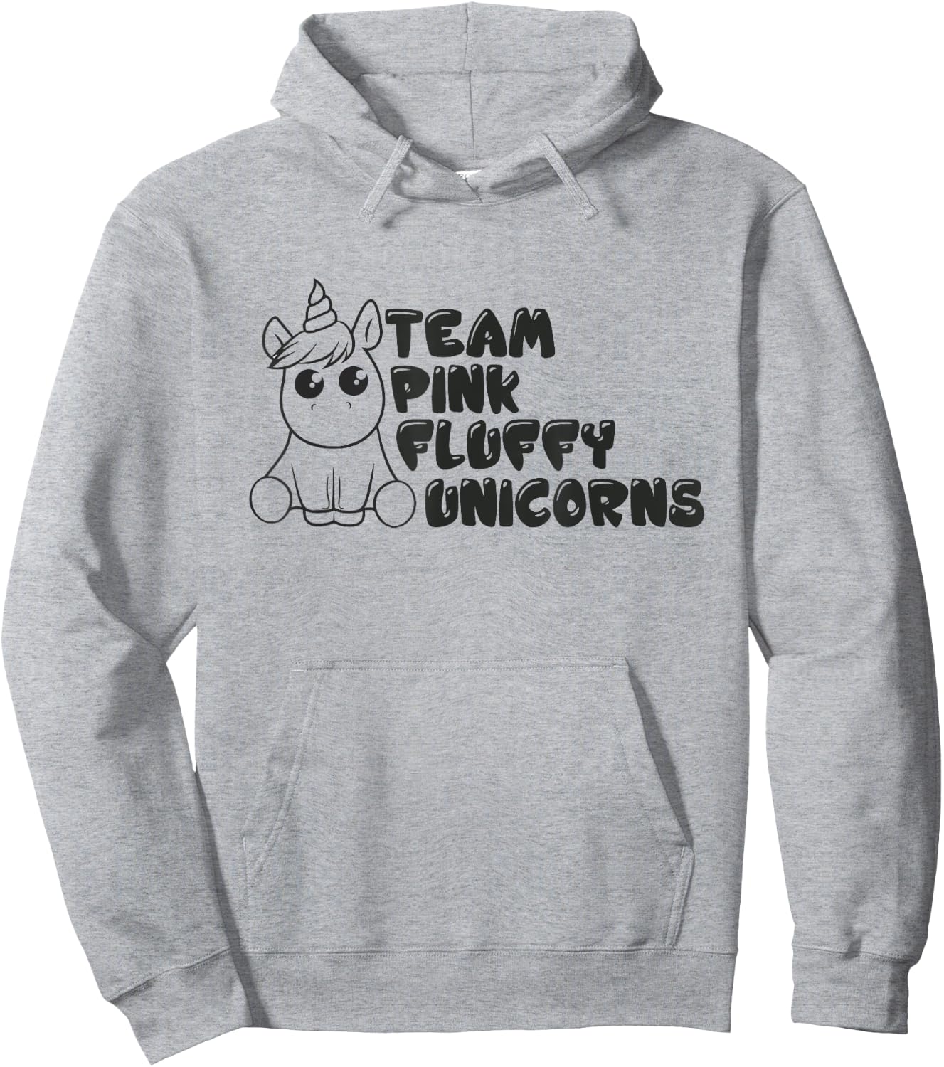 Team Pink Fluffy Unicorn Hoodie - Hoodie | Ash