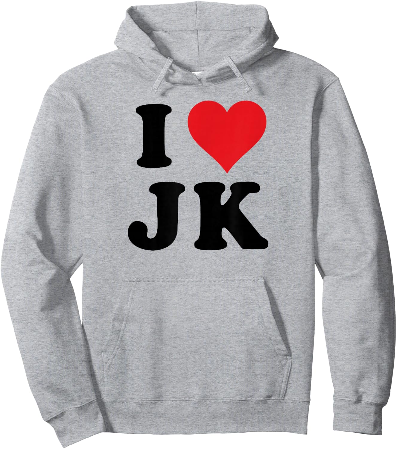 I Heart JK Initials I Love J.K. First And Last Name J K Hoodie - Hoodie | Ash