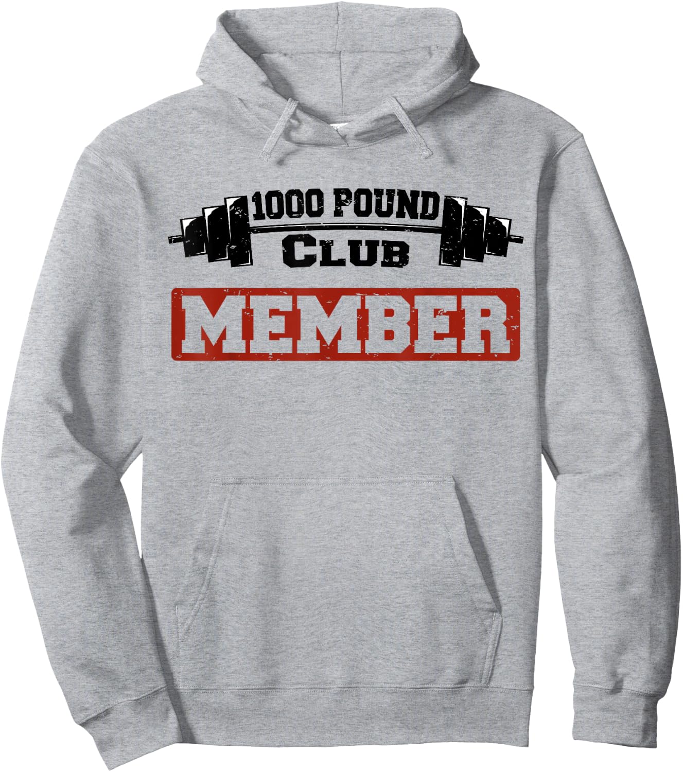 1000 Pound Club Member Hoodie - Hoodie | Ash