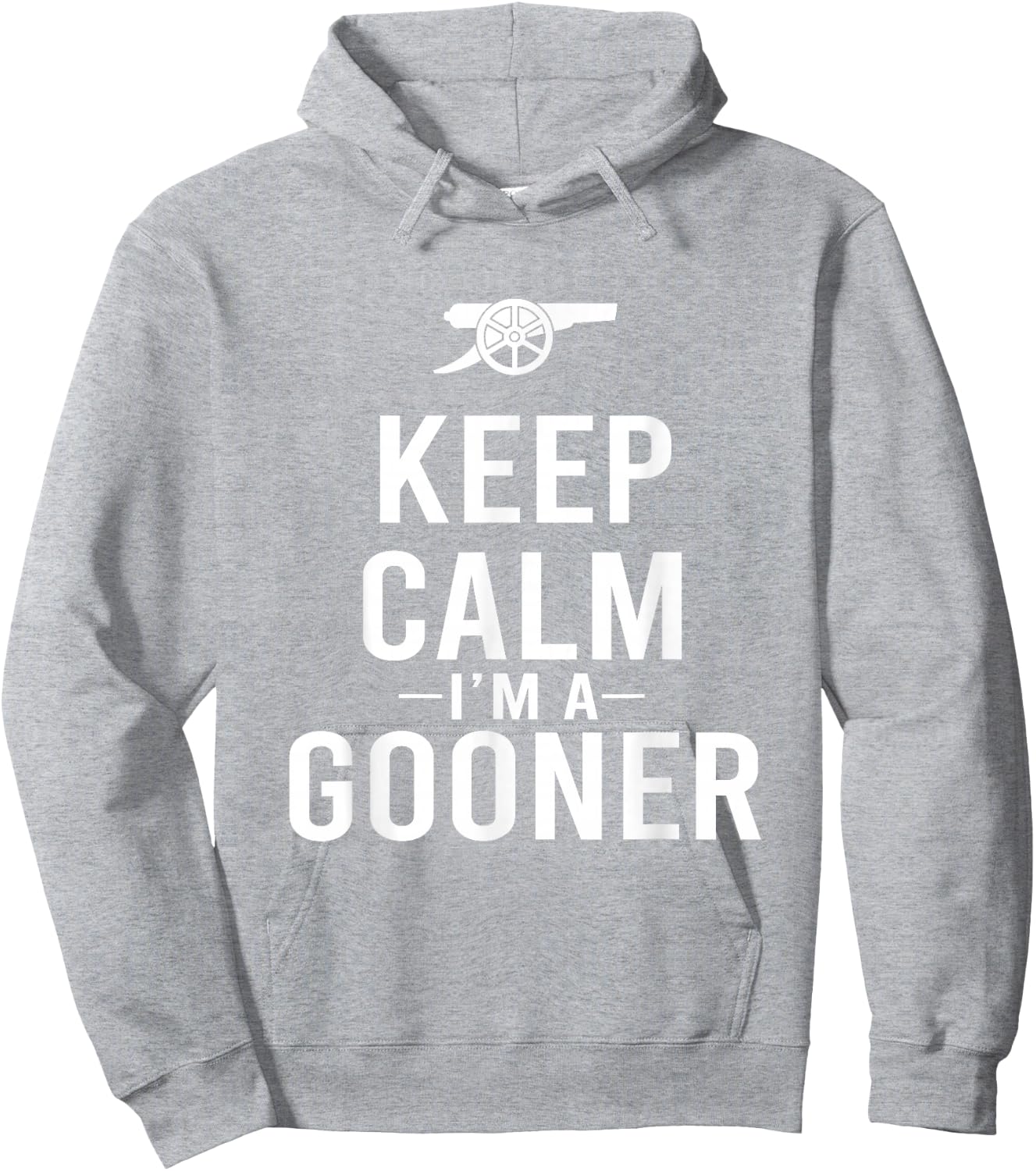 Keep Calm I'm a Gooner Jersey Hoodie - Hoodie | Ash