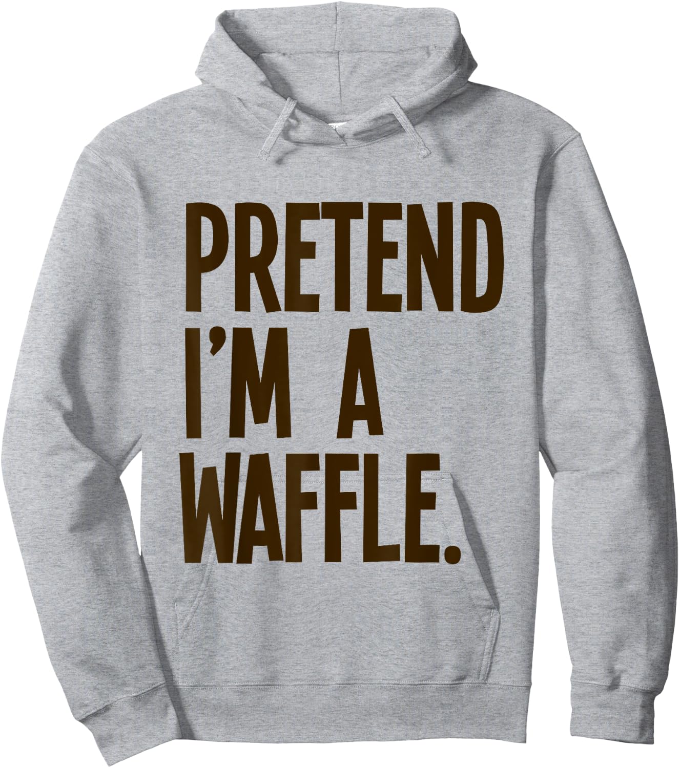 Pretend I'm A Waffle Funny Halloween Party Costume Hoodie - Hoodie | Ash
