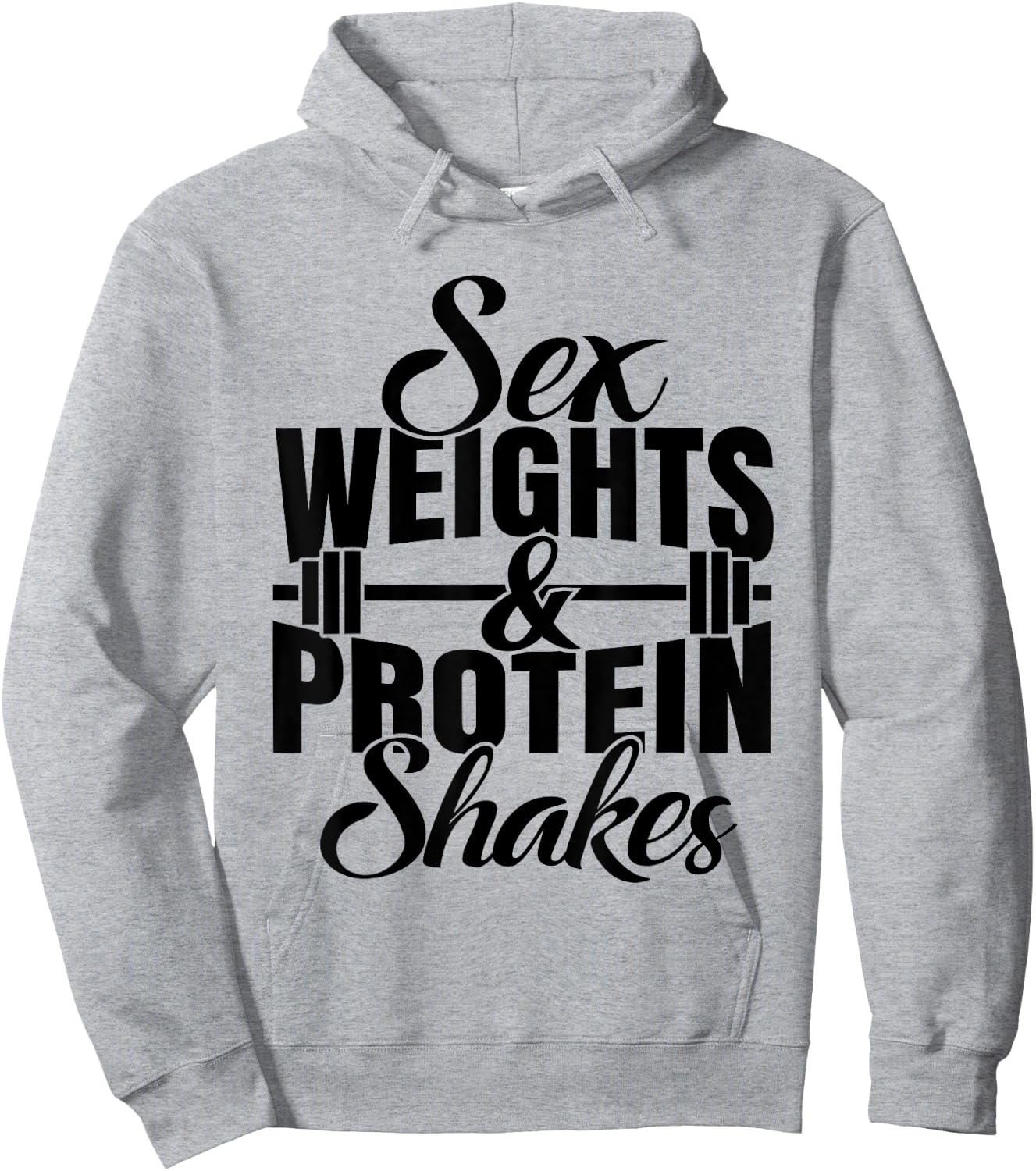 Weights And Protein Shakes Hoodie - Hoodie | Ash