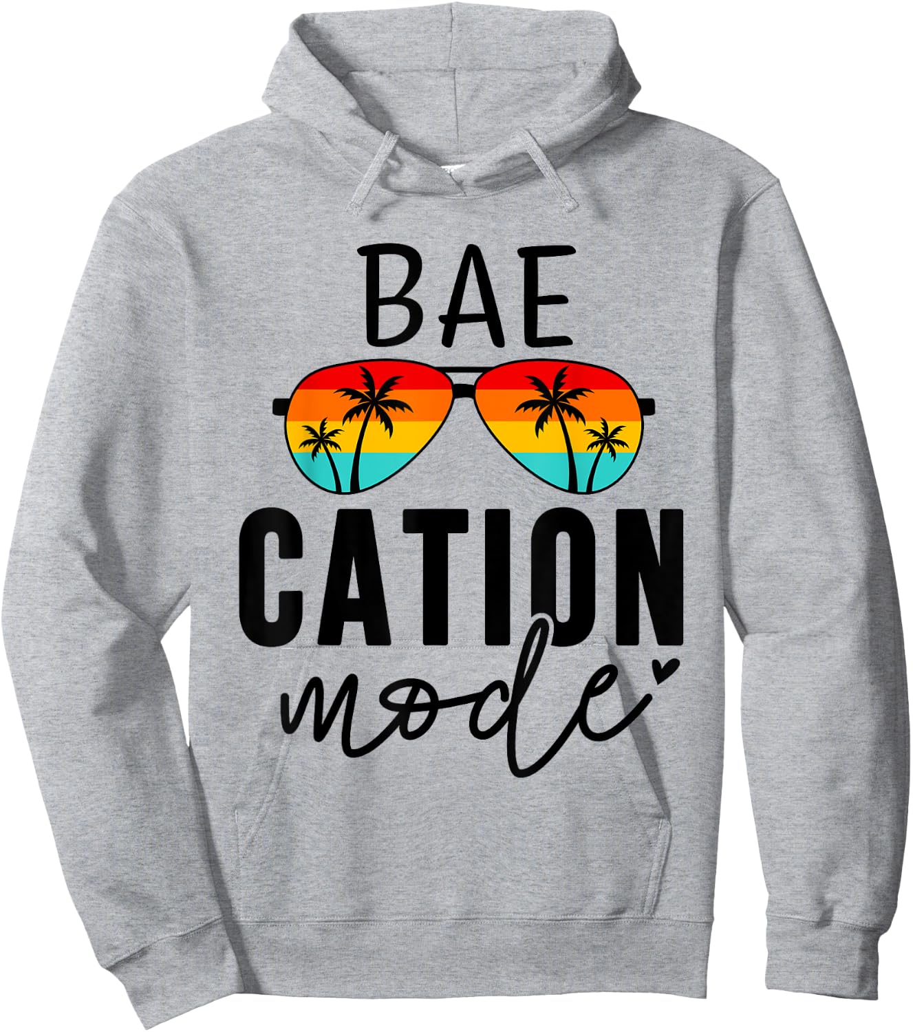 Vacation Summer Cute Couples Matching Baecation Mode Hoodie - Hoodie | Ash
