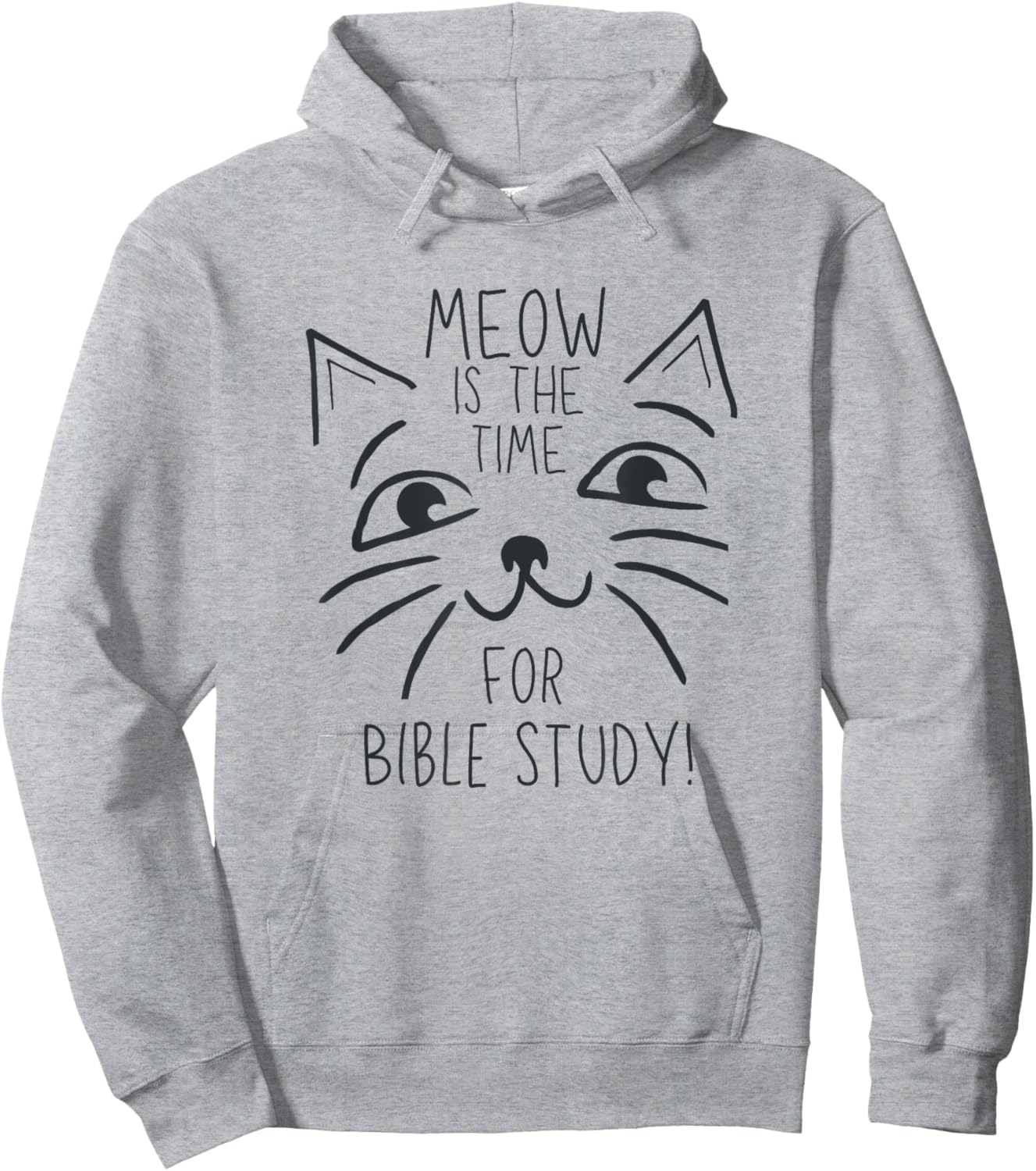 Funny Kitten Christian Faith Church Bible Study Cat Men Women Hoodie - Hoodie | Ash