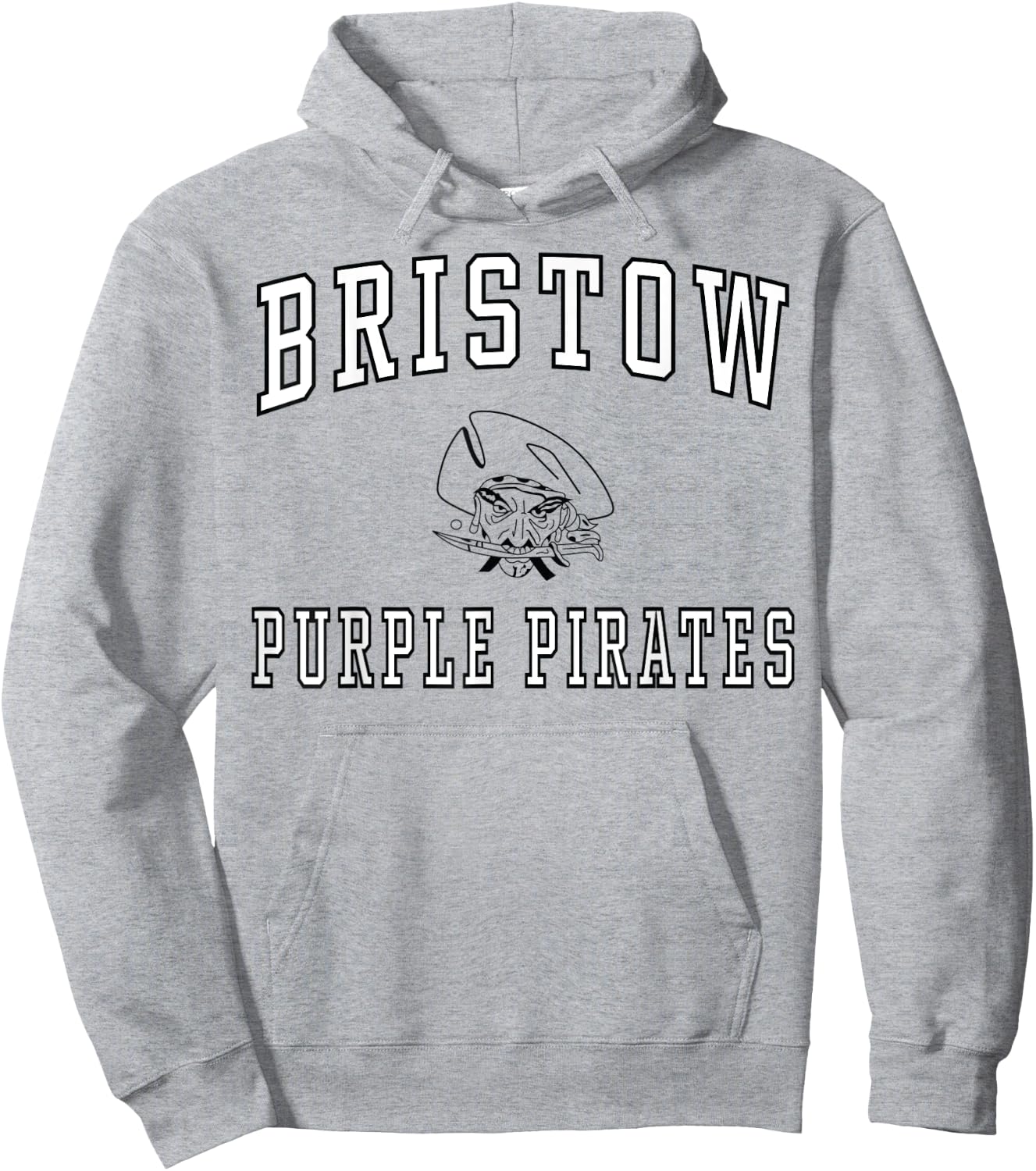 Bristow High School Purple Pirates C1 Hoodie - Hoodie | Ash