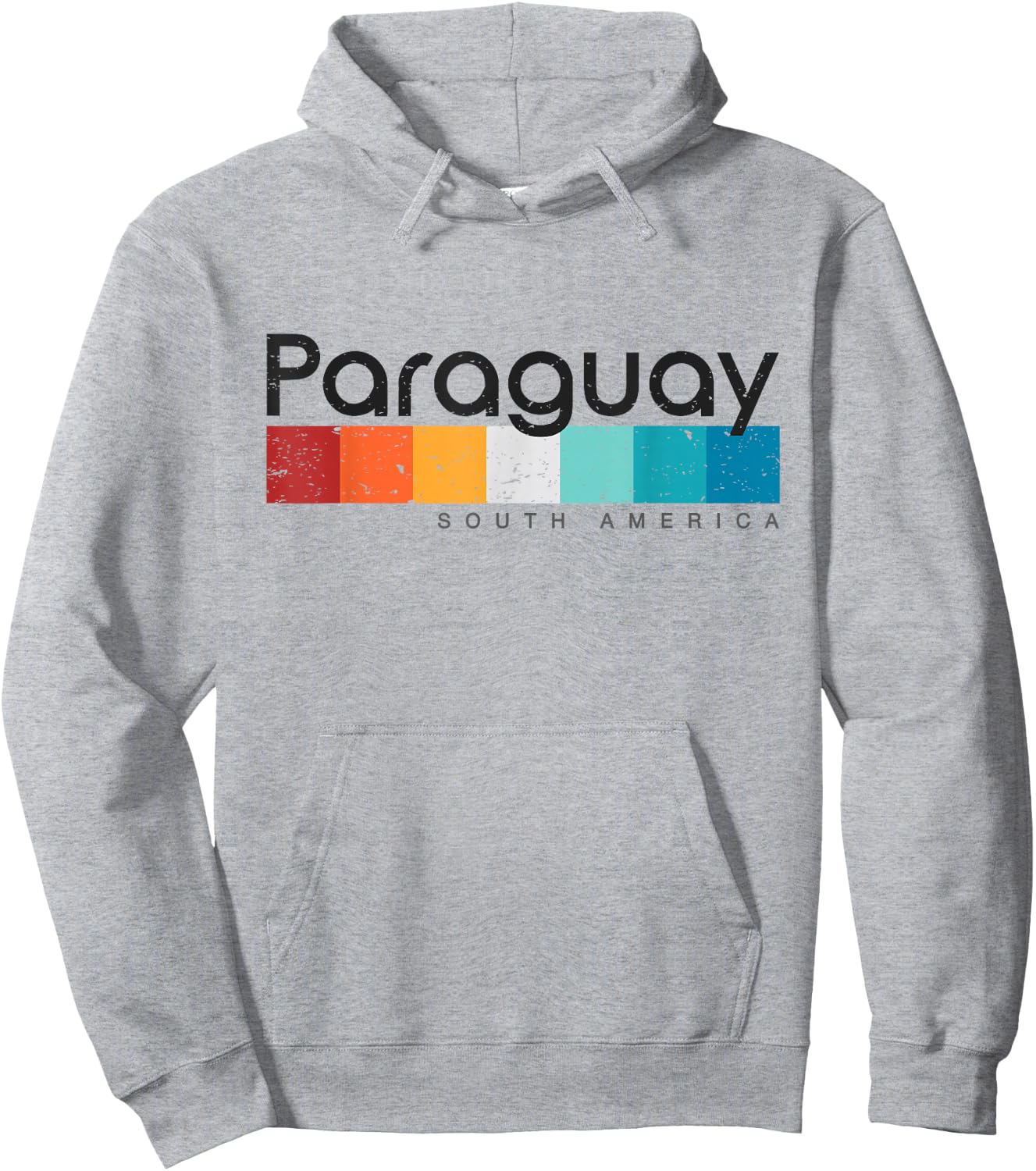 Vintage Paraguay South America 1980s Retro Design Hoodie - Hoodie | Ash