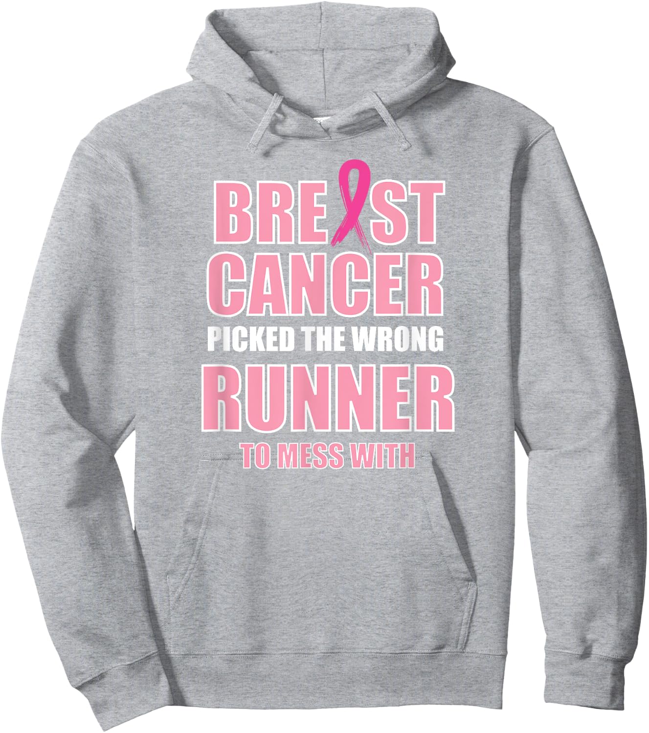 Breast Cancer Awareness Runner & Running Hoodie - Hoodie | Ash