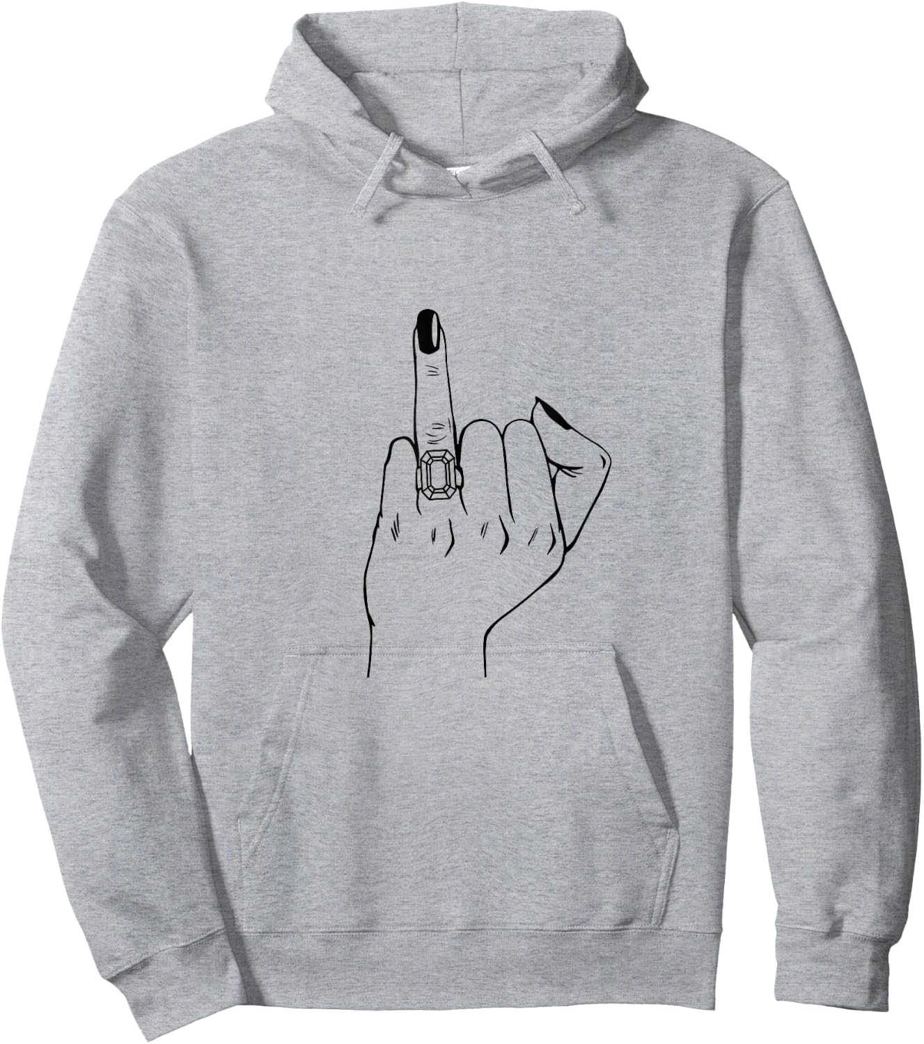 Finger Engagement Ring, Wedding Honeymoon Bachelorette Bride Hoodie - Hoodie | Ash
