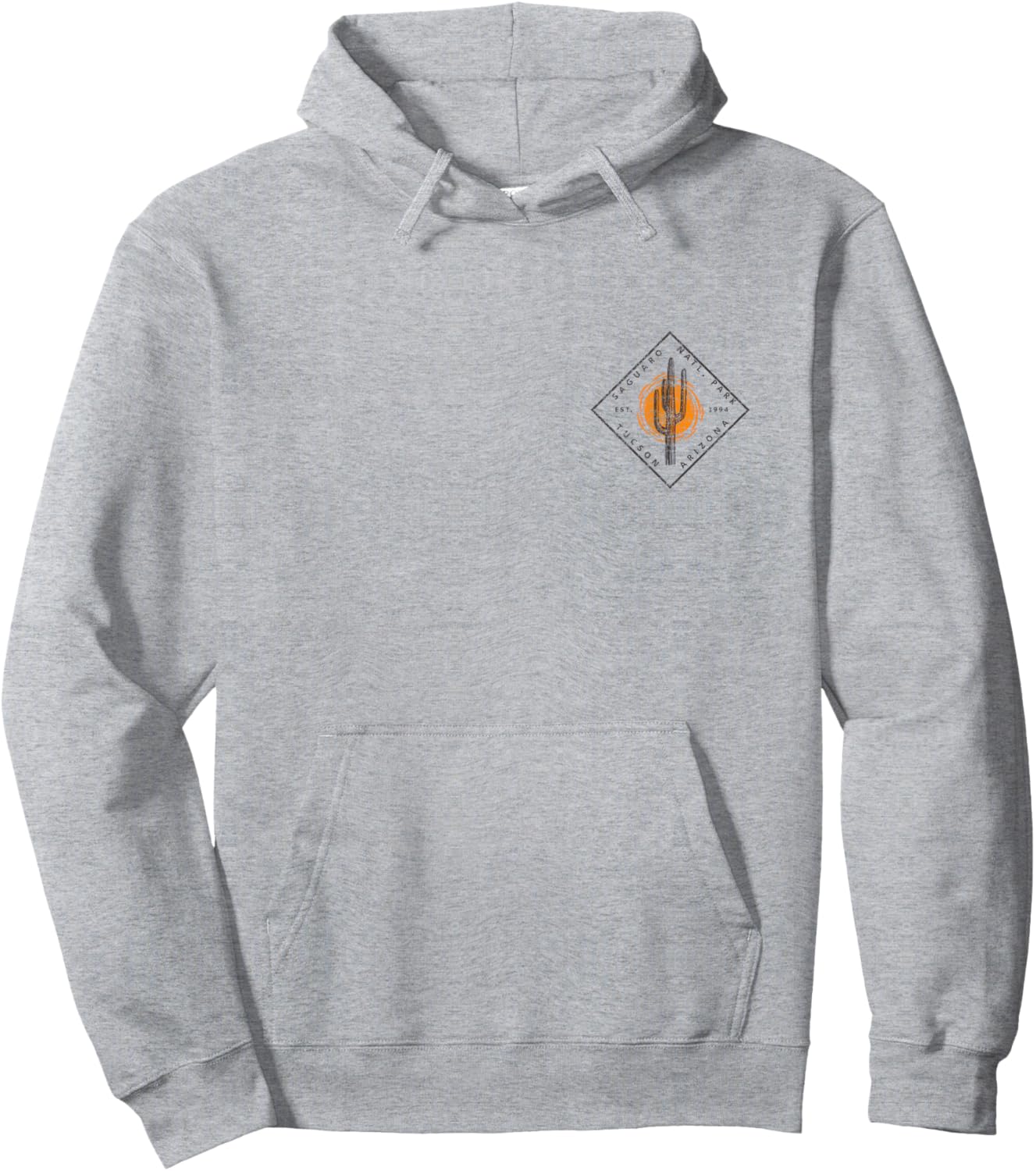 (2 Sided Print) Saguaro Cactus National Park Tucson Arizona Hoodie - Hoodie | Ash