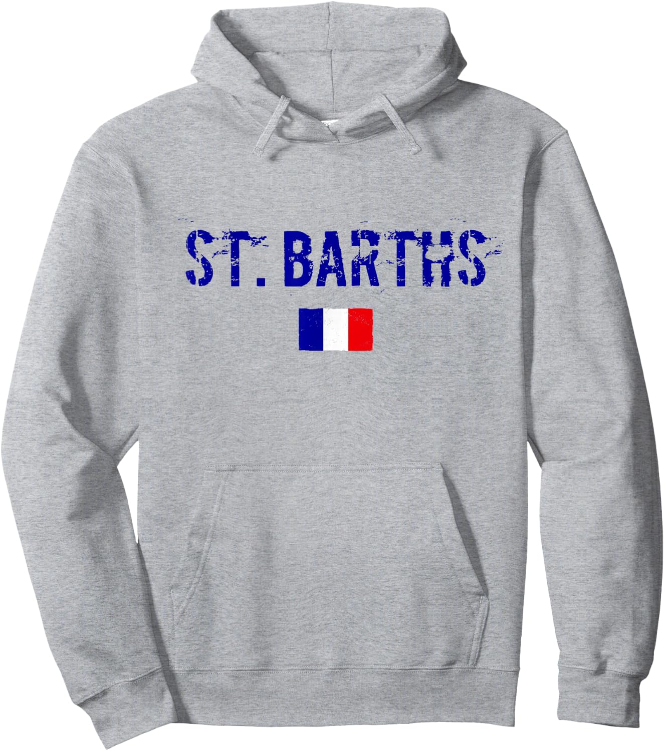 Saint-Barthelemy Blue Women's Men's Holiday Flag St. Barths Hoodie - Hoodie | Ash