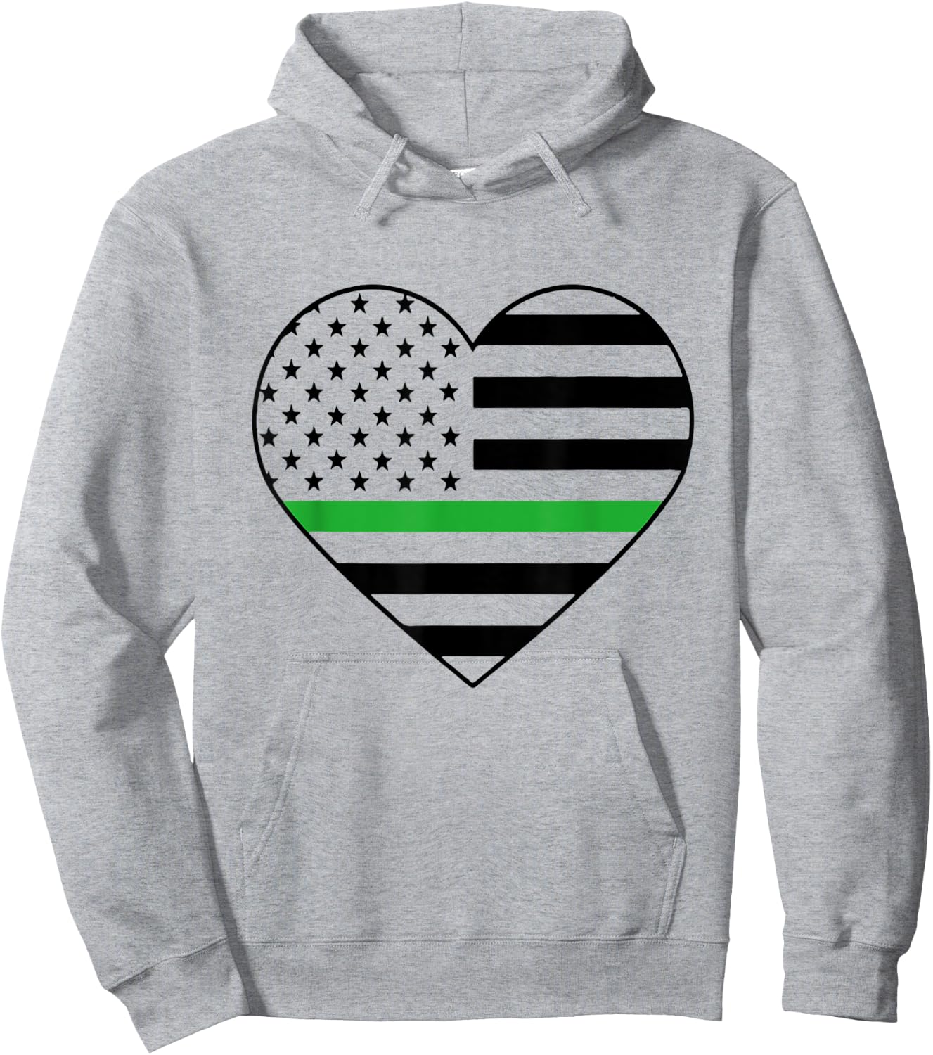 Green Line Military Border Patrol Park Ranger Women's Gift Hoodie - Hoodie | Ash