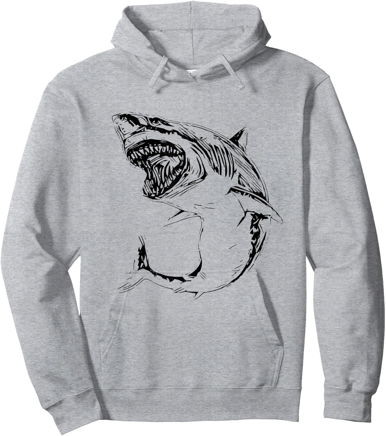 Great White Shark Motif colorful Sharks Predator Shark Hoodie - Hoodie | Ash