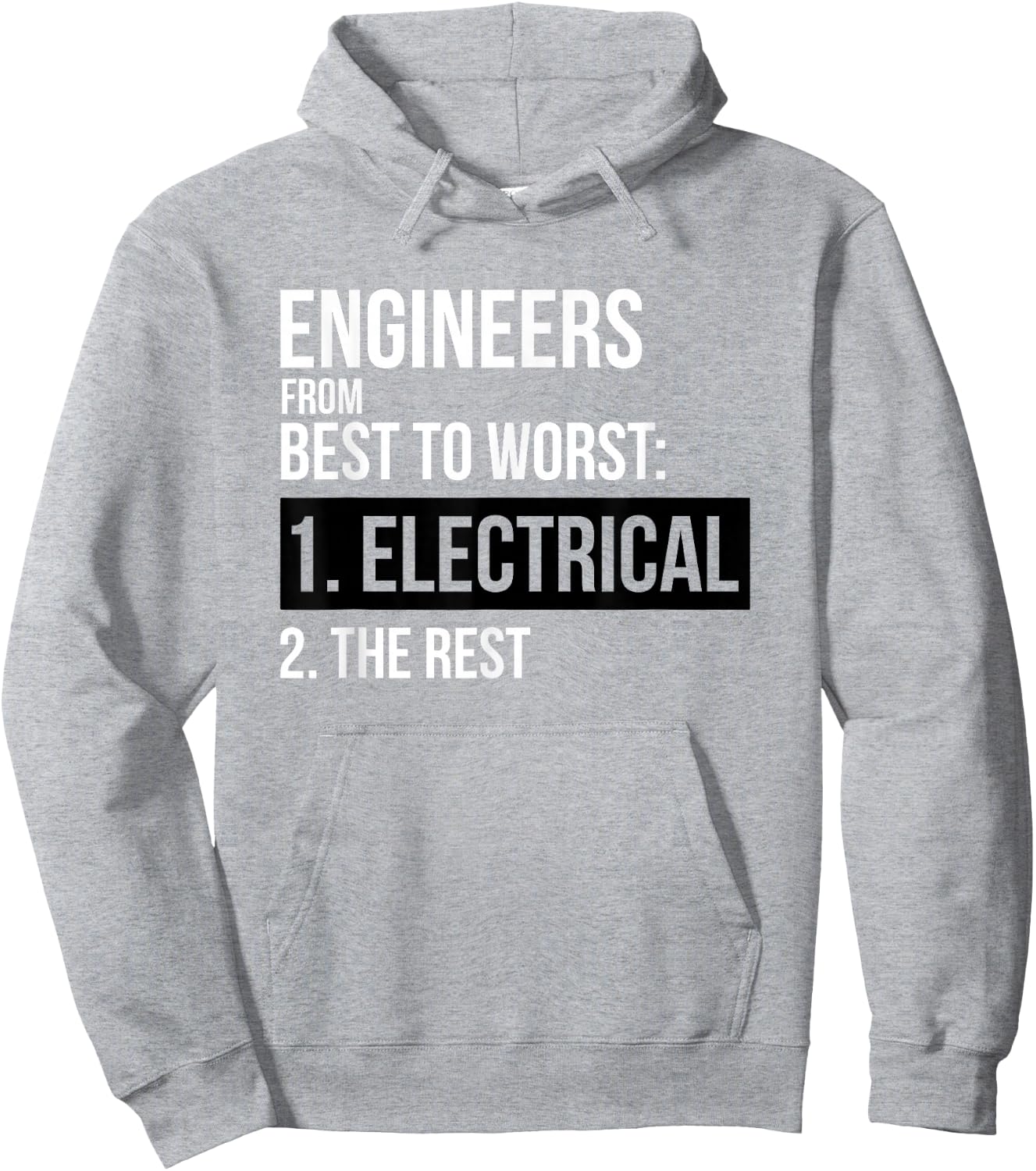 Engineers From Best To Worst Electrical Engineering Hoodie - Hoodie | Ash