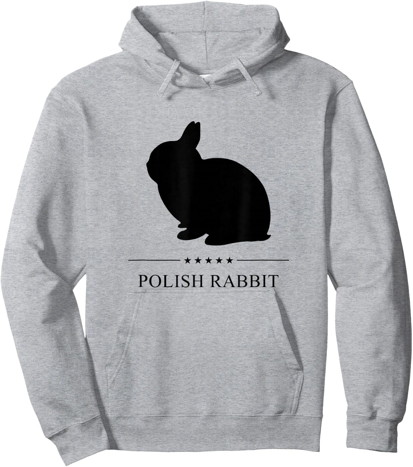 Polish Rabbit Black Silhouette Hoodie - Hoodie | Ash
