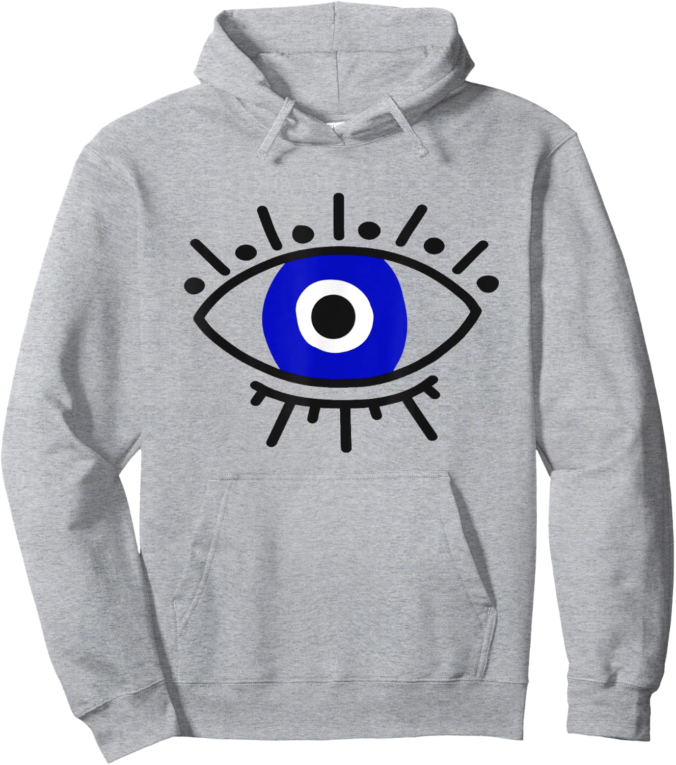 Evil Eye Curse Protection Hand of Hamsa Seeing Eyes Evil Eye Hoodie - Hoodie | Ash