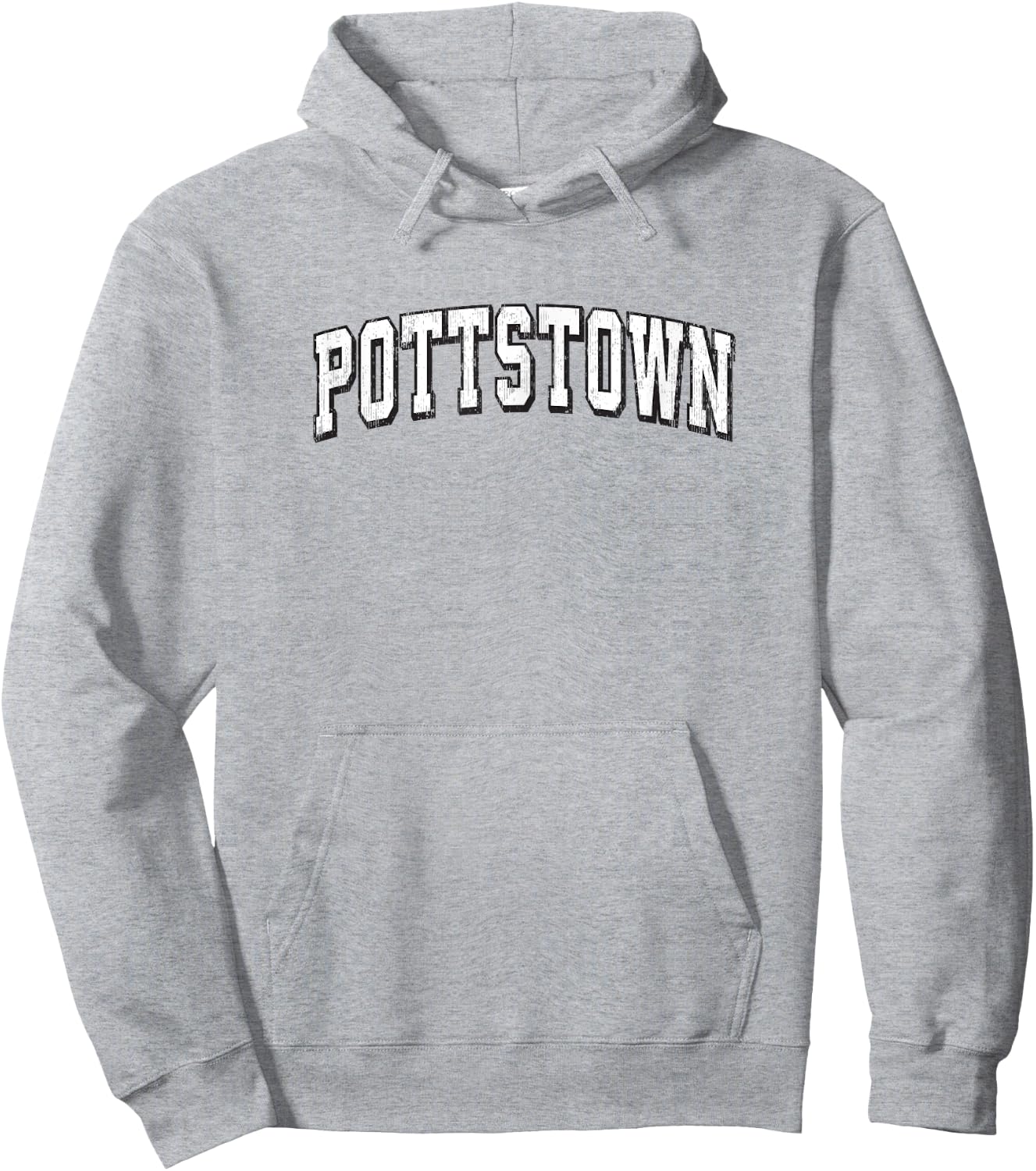Pottstown Pennsylvania Vintage Athletic Sports B&W Print Hoodie - Hoodie | Ash