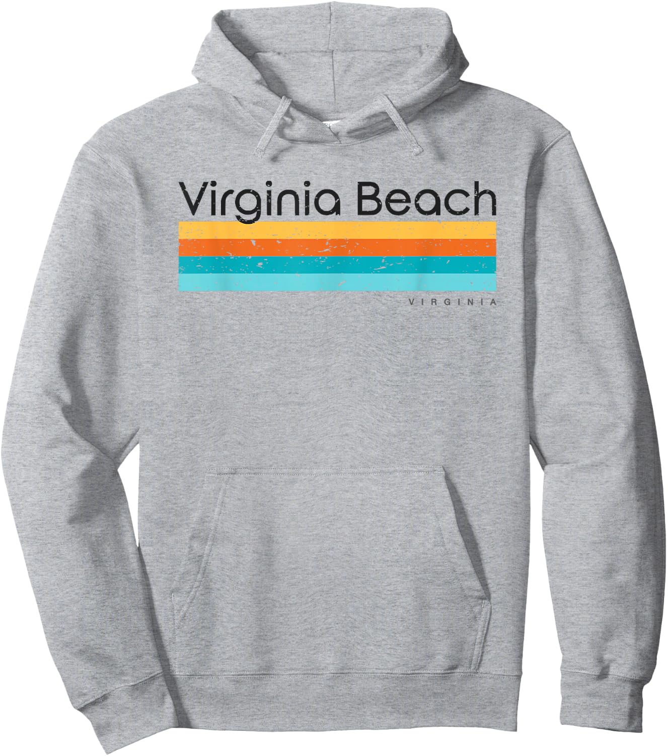 Vintage Virginia Beach Virginia VA Retro Design Hoodie - Hoodie | Ash