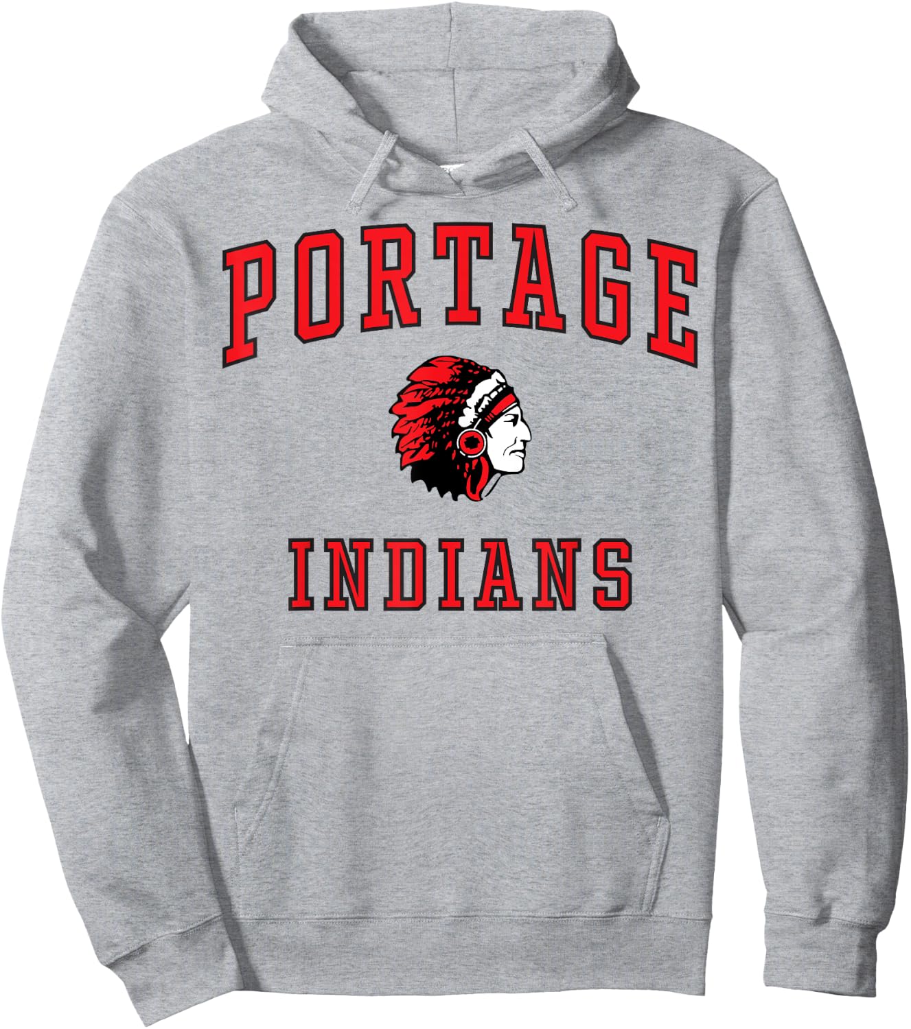 Portage High School Indians C1 Hoodie - Hoodie | Ash