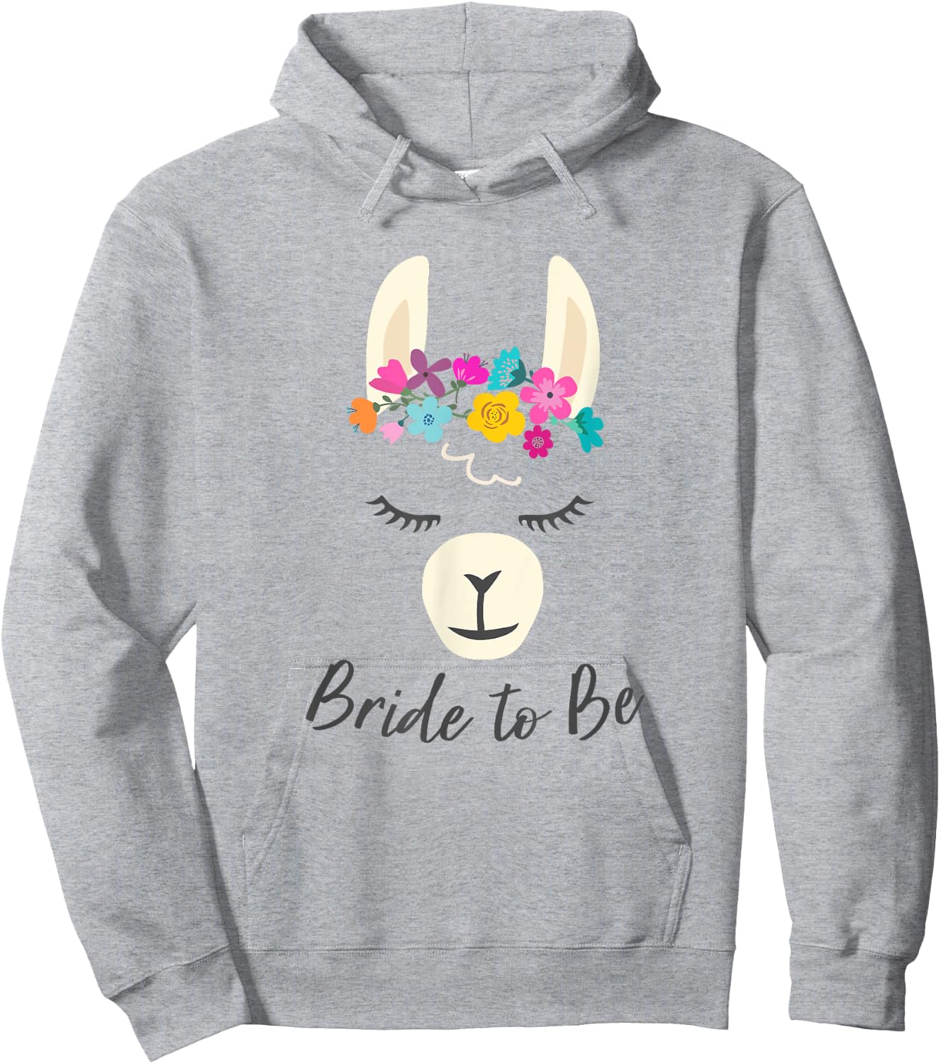 Llama Bride to Be Wedding Bridal Shower Alpaca Hoodie - Hoodie | Ash