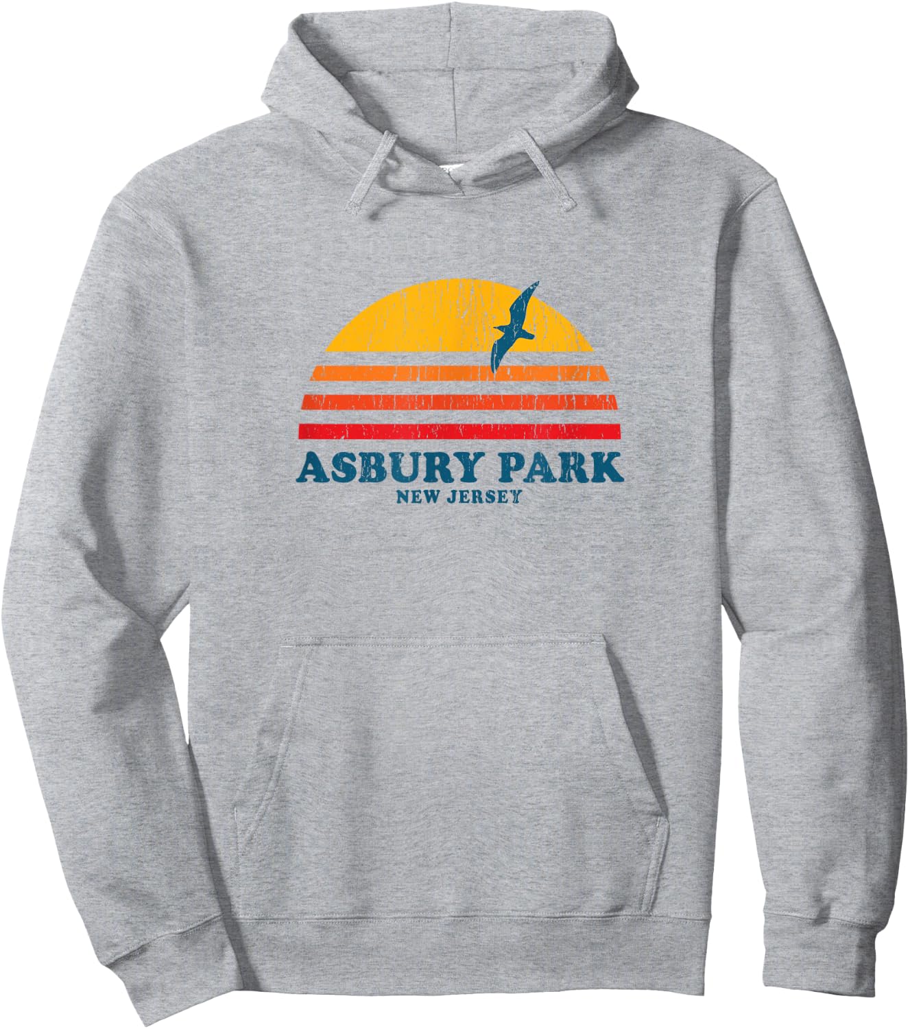 Asbury Park New Jersey NJ Vintage Graphic 70s Hoodie - Hoodie | Ash