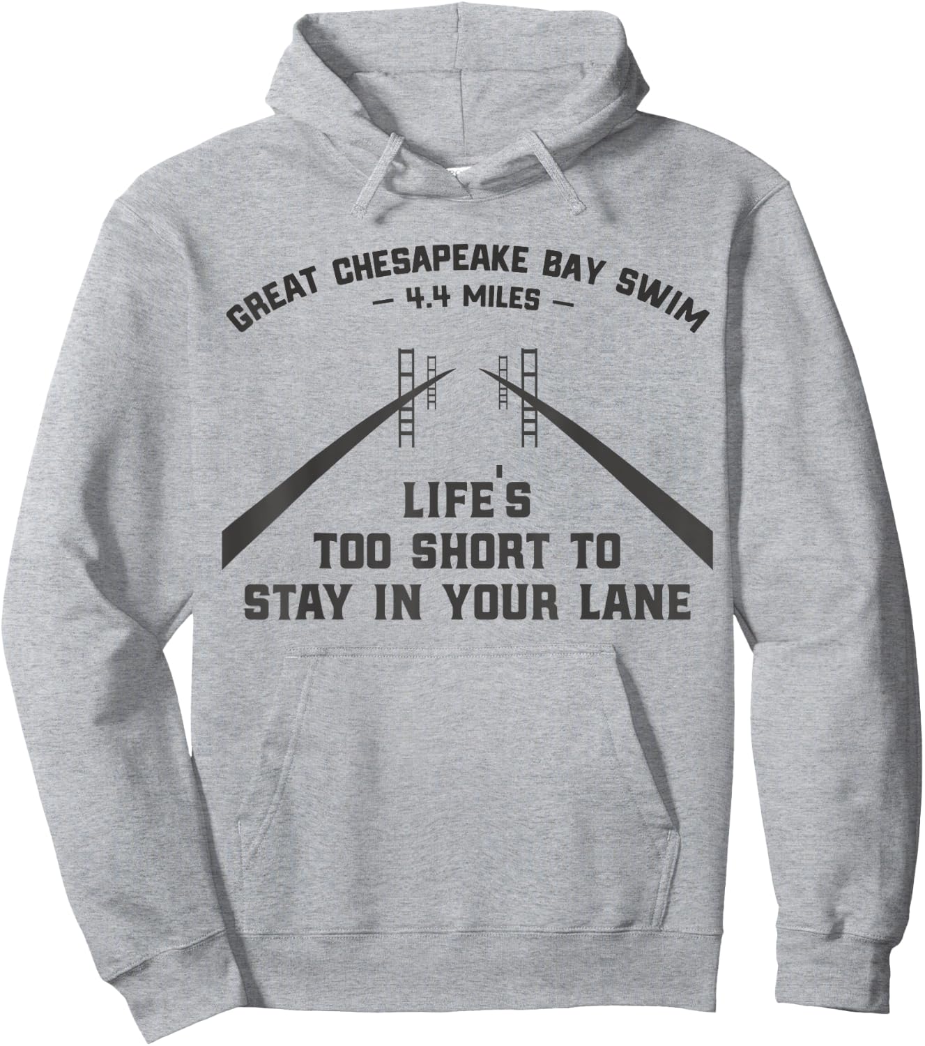 Great Chesapeake Bay Swim Life's Too Short Light Edition Hoodie - Hoodie | Ash