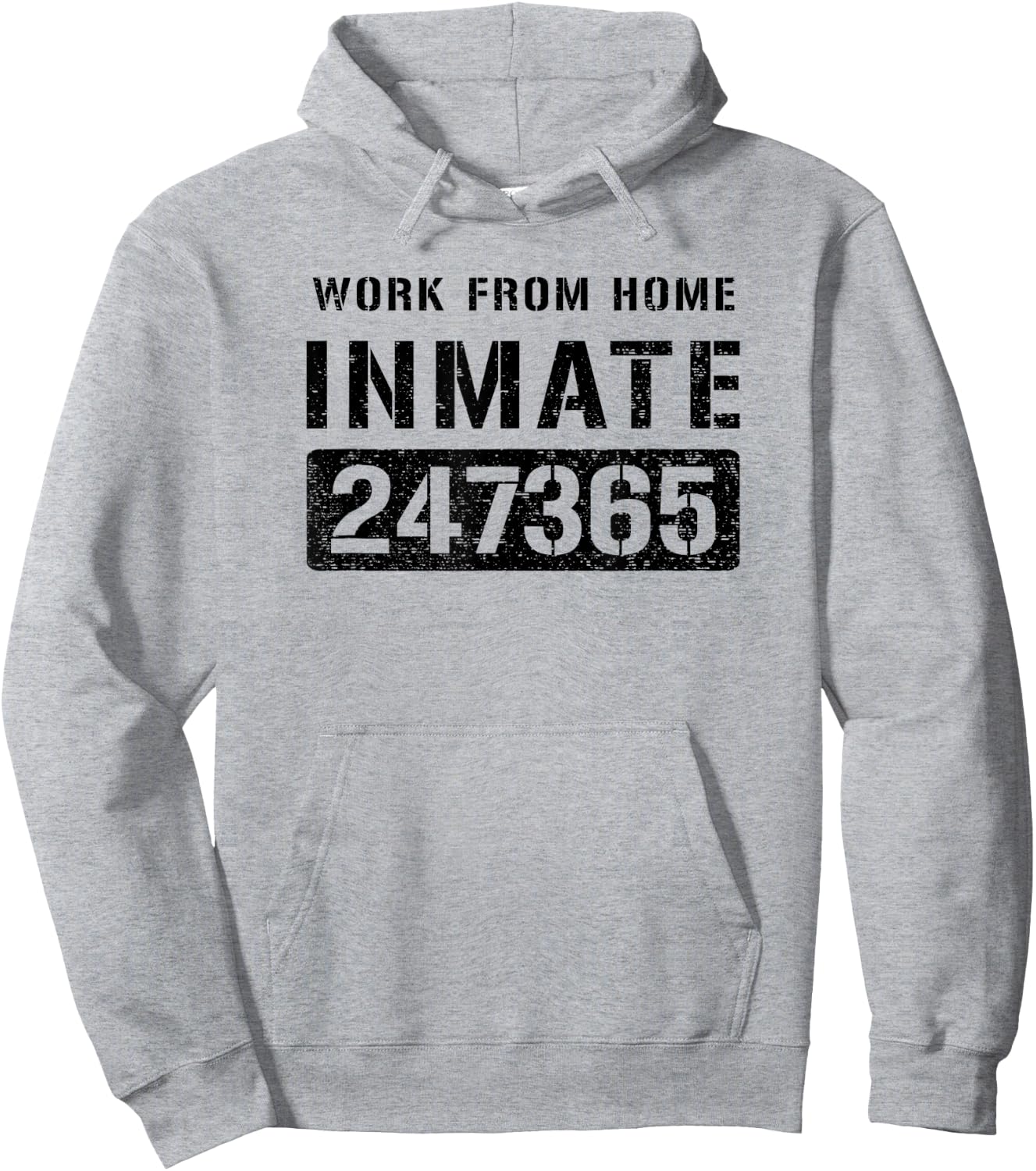 Work From Home Worker Prisoner Inmate Halloween Costume Hoodie - Hoodie | Ash