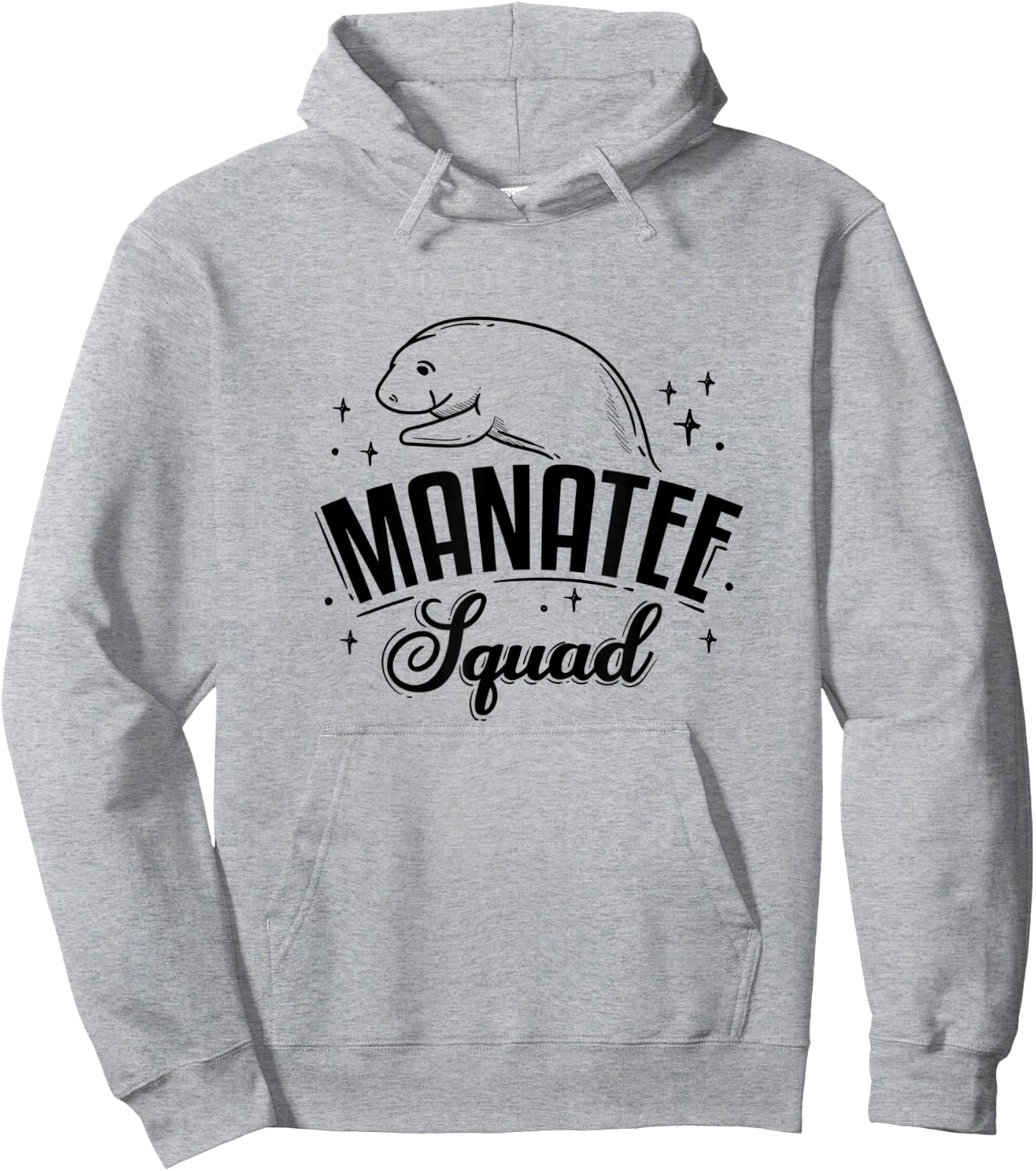 Manatee Squad Funny Saying Cute Manatee Wildlife Hoodie - Hoodie | Ash