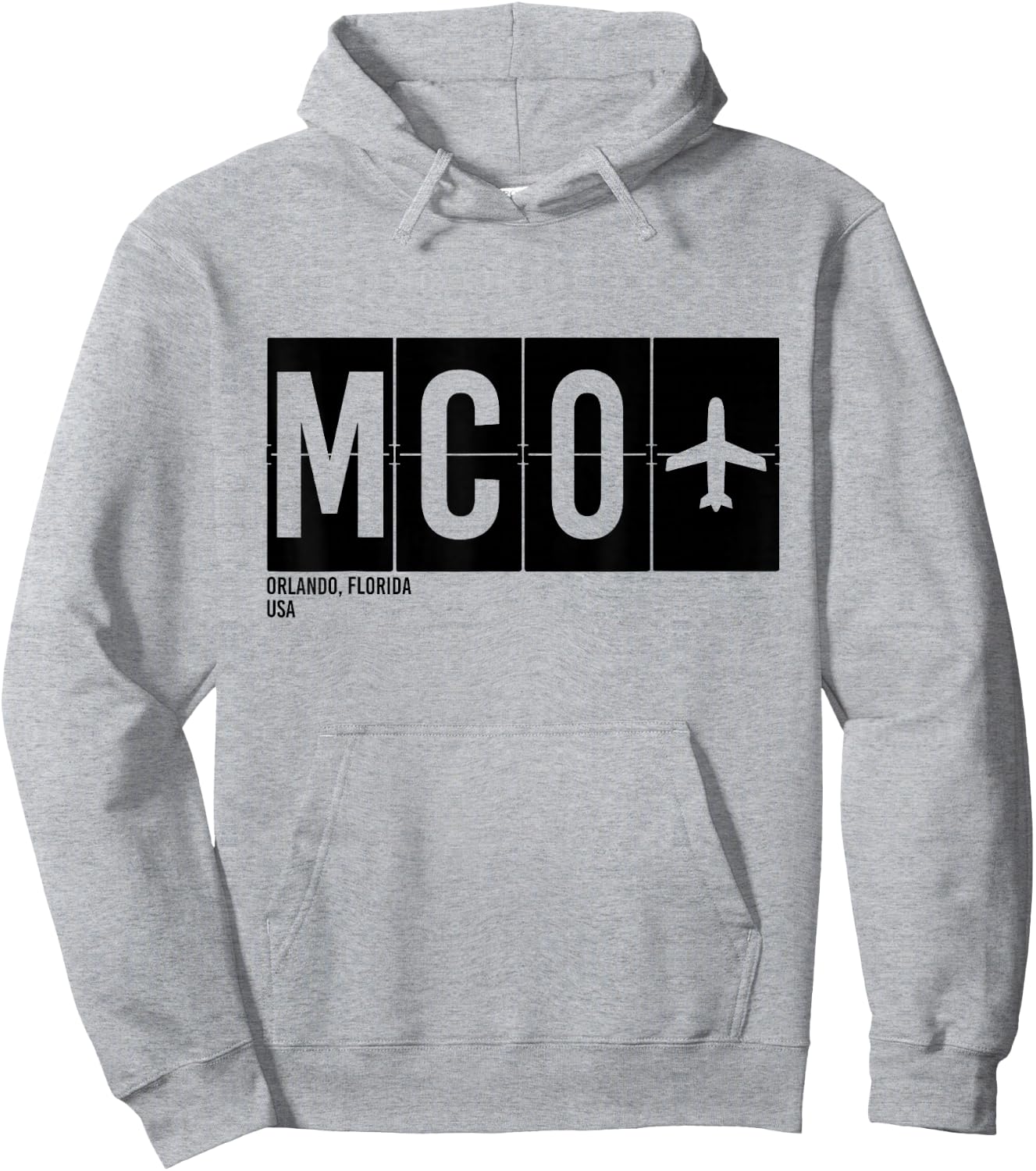 MCO Orlando Florida USA Airport Code International Travel Hoodie - Hoodie | Ash