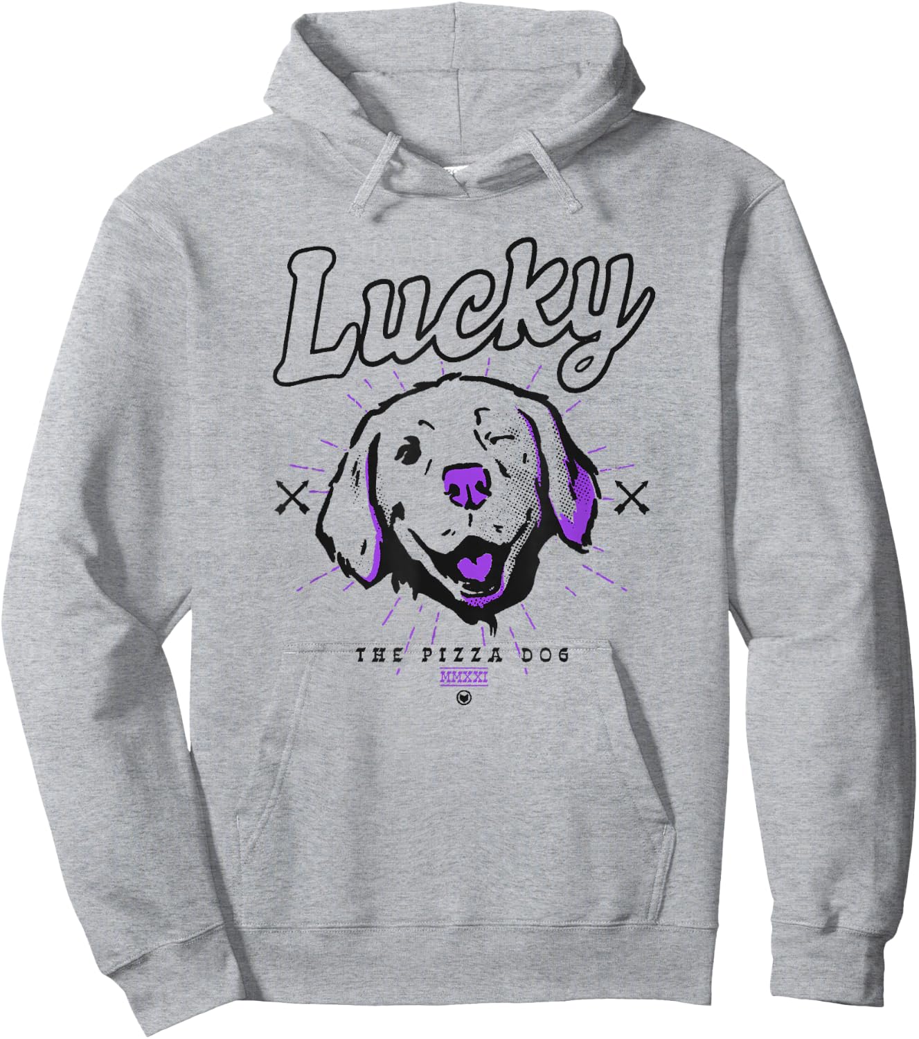 Marvel Hawkeye Disney Plus Lucky The Pizza Dog Line Art V-2 Hoodie - Hoodie | Ash