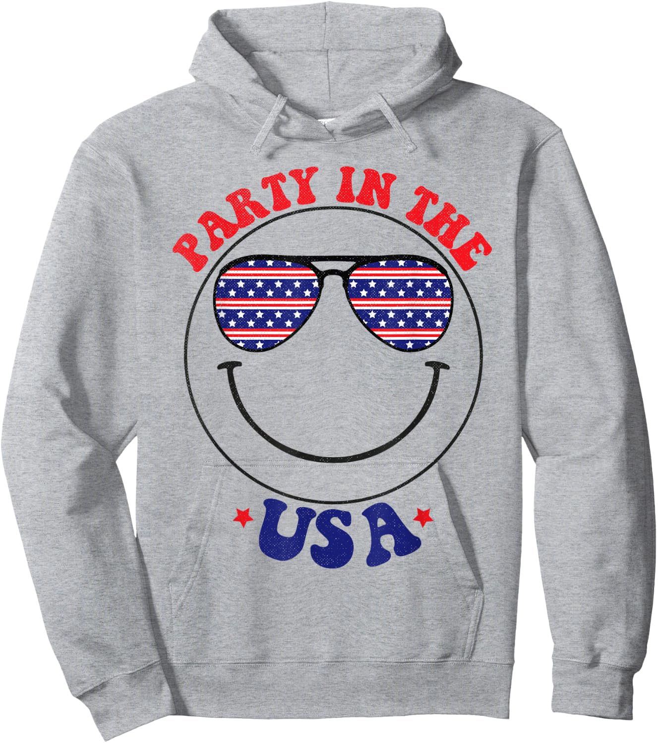 Party in the USA July 4th America Flag Patriot USA Hoodie - Hoodie | Ash