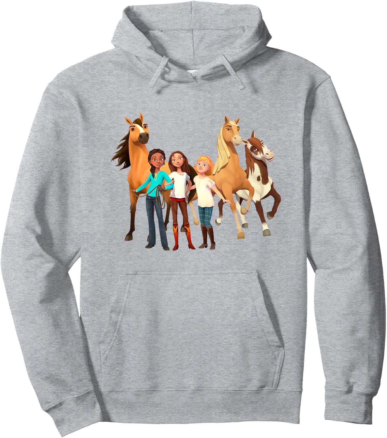 DreamWorks Spirit Riding Free - All Character Hoodie - Hoodie | Ash