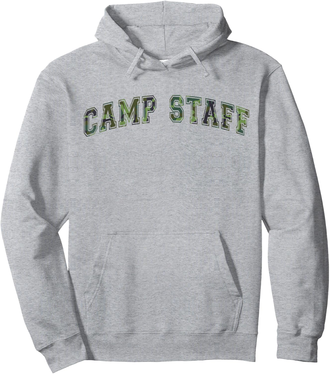 Camo CAMP STAFF Summer Campsite Host Director Team School Hoodie - Hoodie | Ash