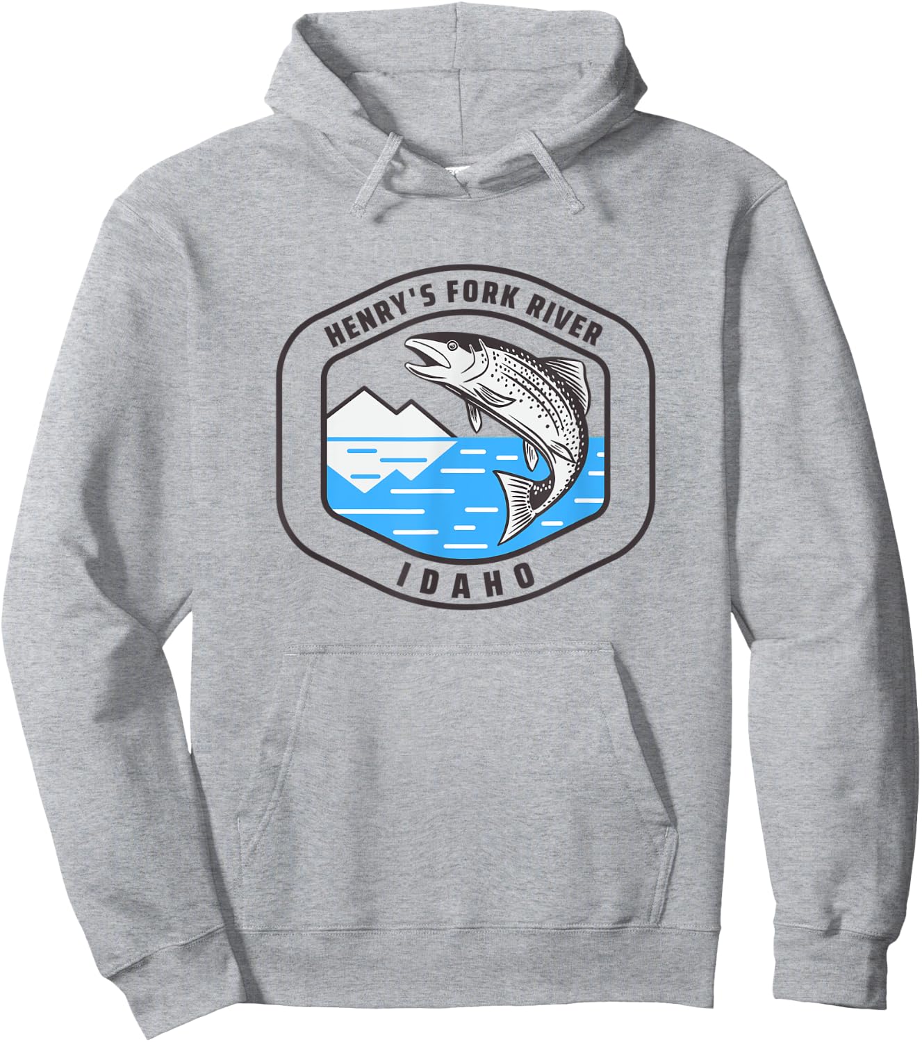 Henry's Fork River Idaho - Trout Fishing Fisherman Hoodie - Hoodie | Ash