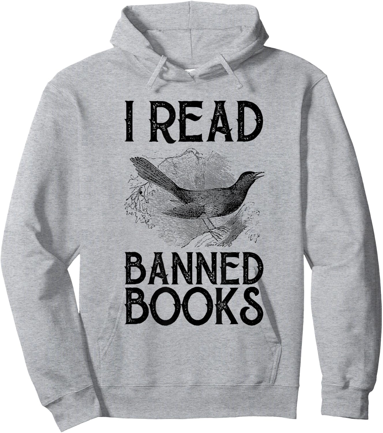 Book Lover's Vintage "I Read Banned Books" Reading Lovers Hoodie - Hoodie | Ash