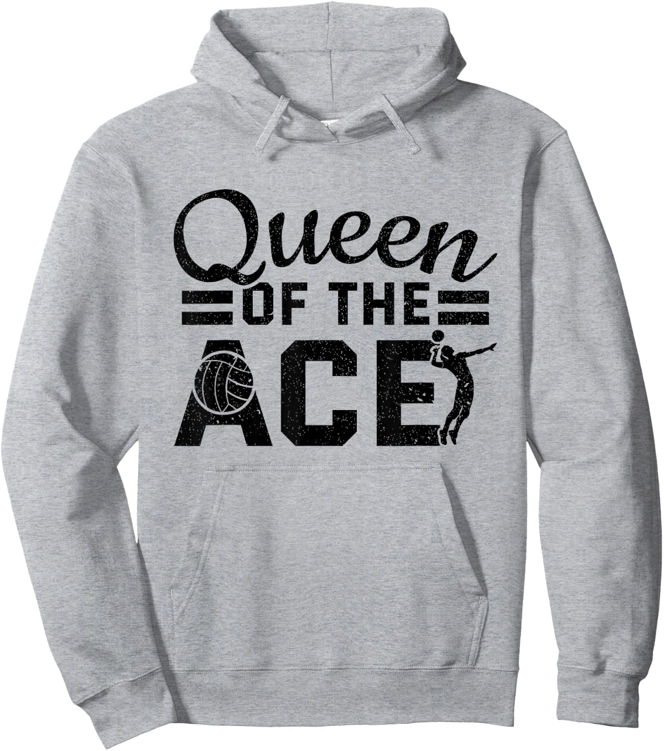 Volleyball Team Player Queen Of The Ace Women Volleyball Hoodie - Hoodie | Ash